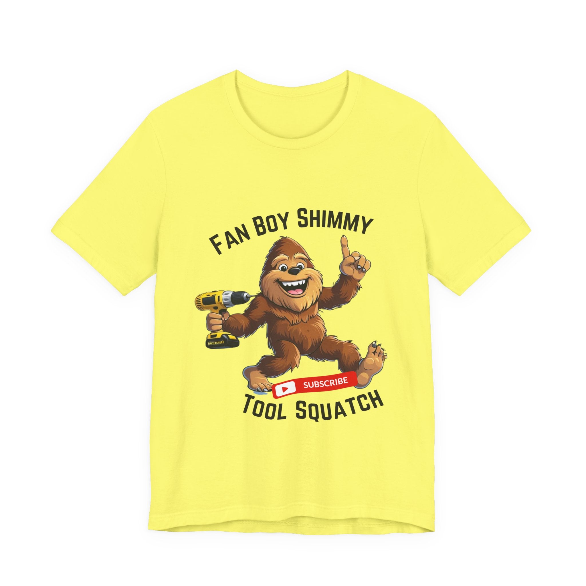 Fanboy Shimmy Tools Tee, Tool Squatch, Fun Graphic T-Shirt for DIY Lovers, Unisex Jersey Short Sleeve T-Shirt, Gift for Handyman, Celebration of Crafting