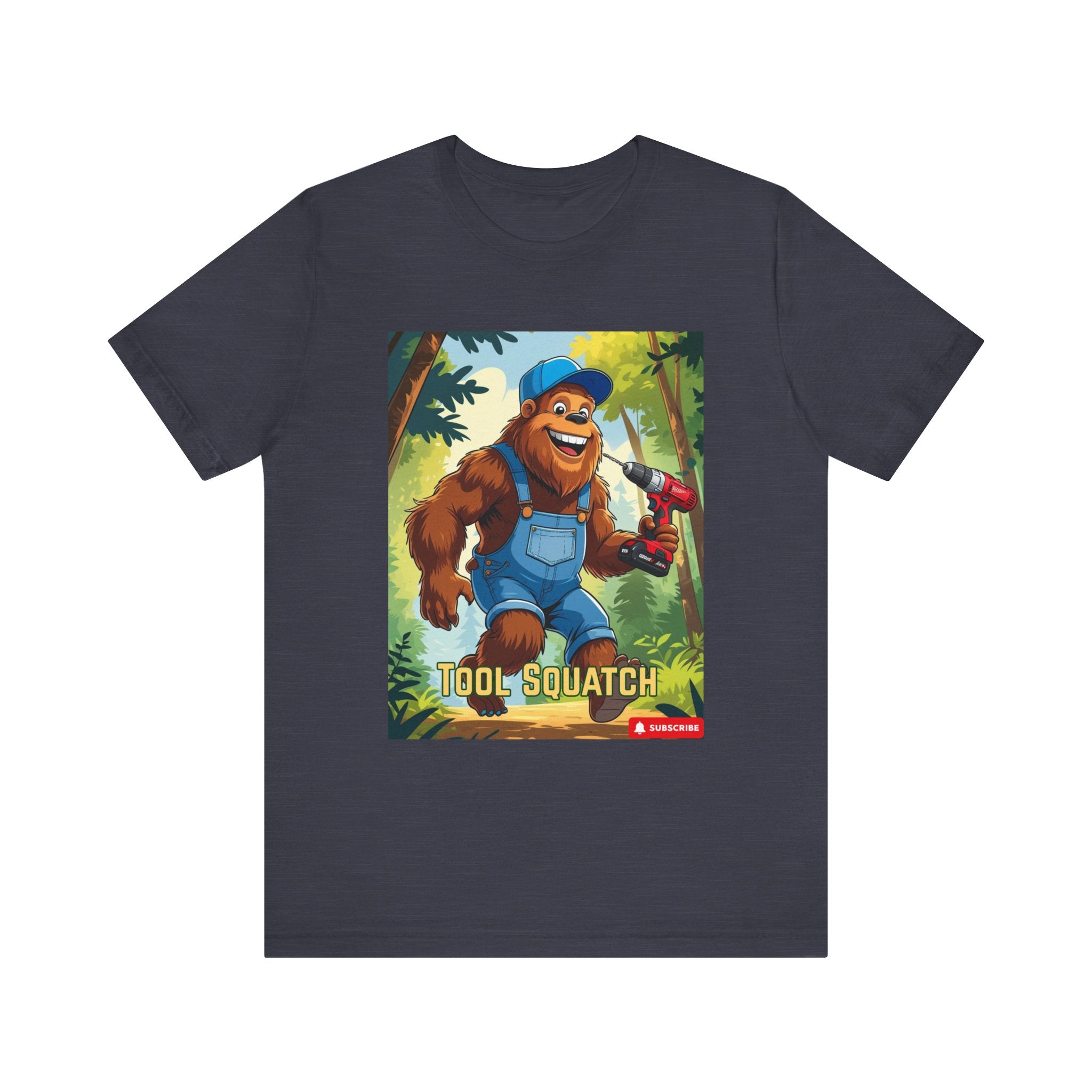 Tool Squatch Graphic Tee, Funny T-Shirt for Nature Lovers, Unisex Short Sleeve, Gift for Dad, Camping Apparel, Outdoor Adventure