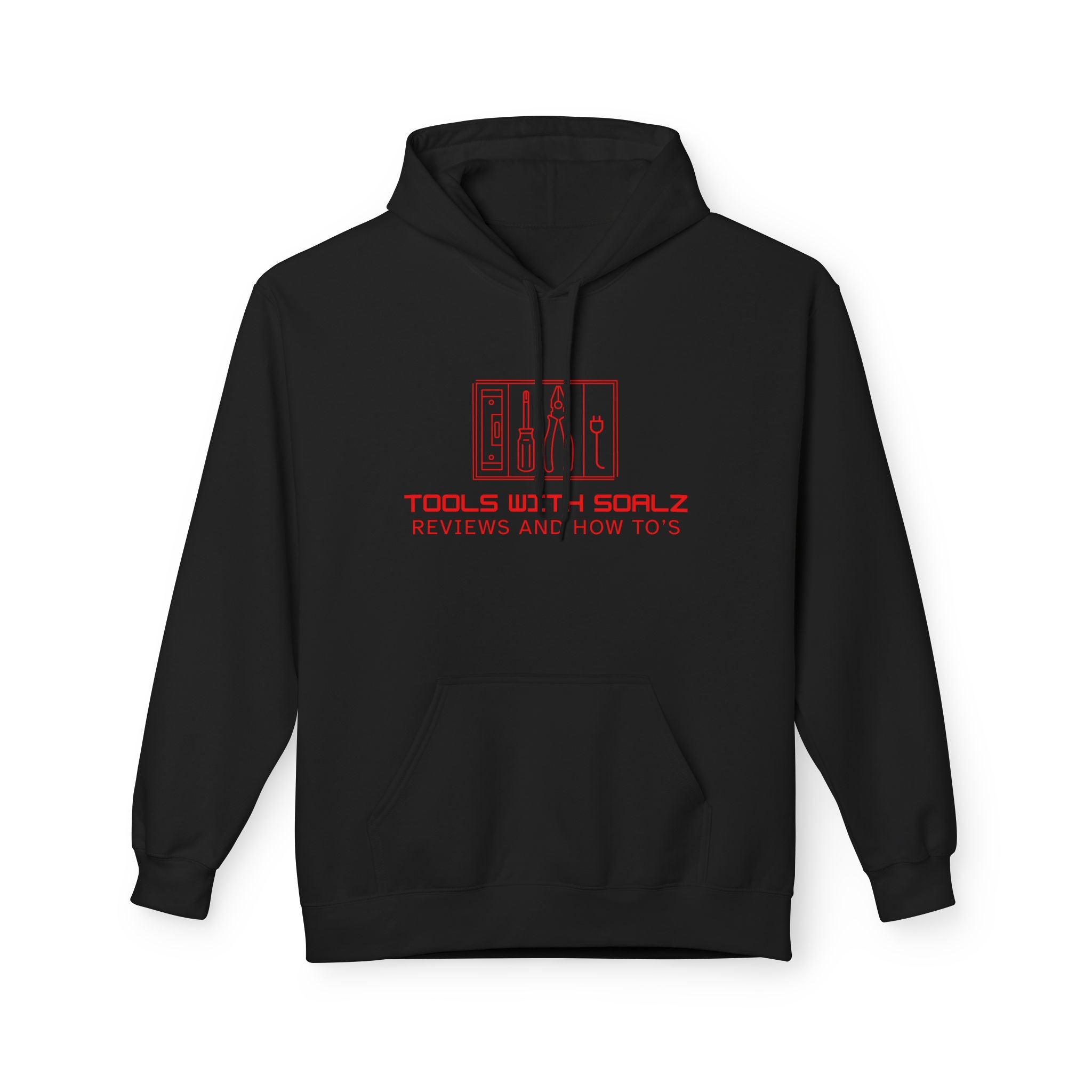 Tools with SOALZ Hoodie | Unisex Fleece Pullover, Cozy Sweatshirt for DIY Lovers, Perfect Gift for Handyman, Crafting or Home Improvement
