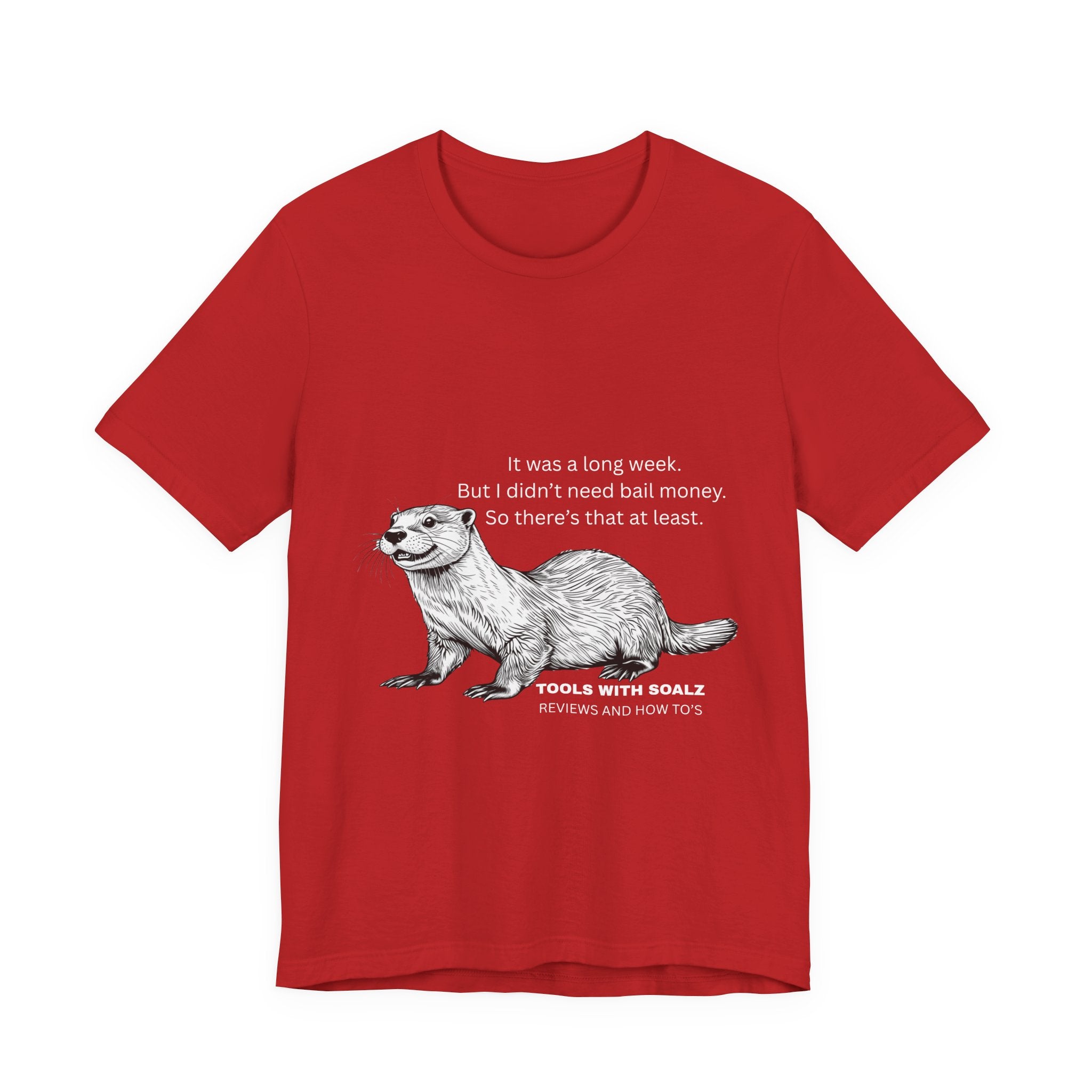 Bail Money Otter, Tools with SoAlz, Graphic Tee, Unisex Short Sleeve T-Shirt, Animal Lover Gift, Wildlife Tee, Nature Enthusiast Apparel