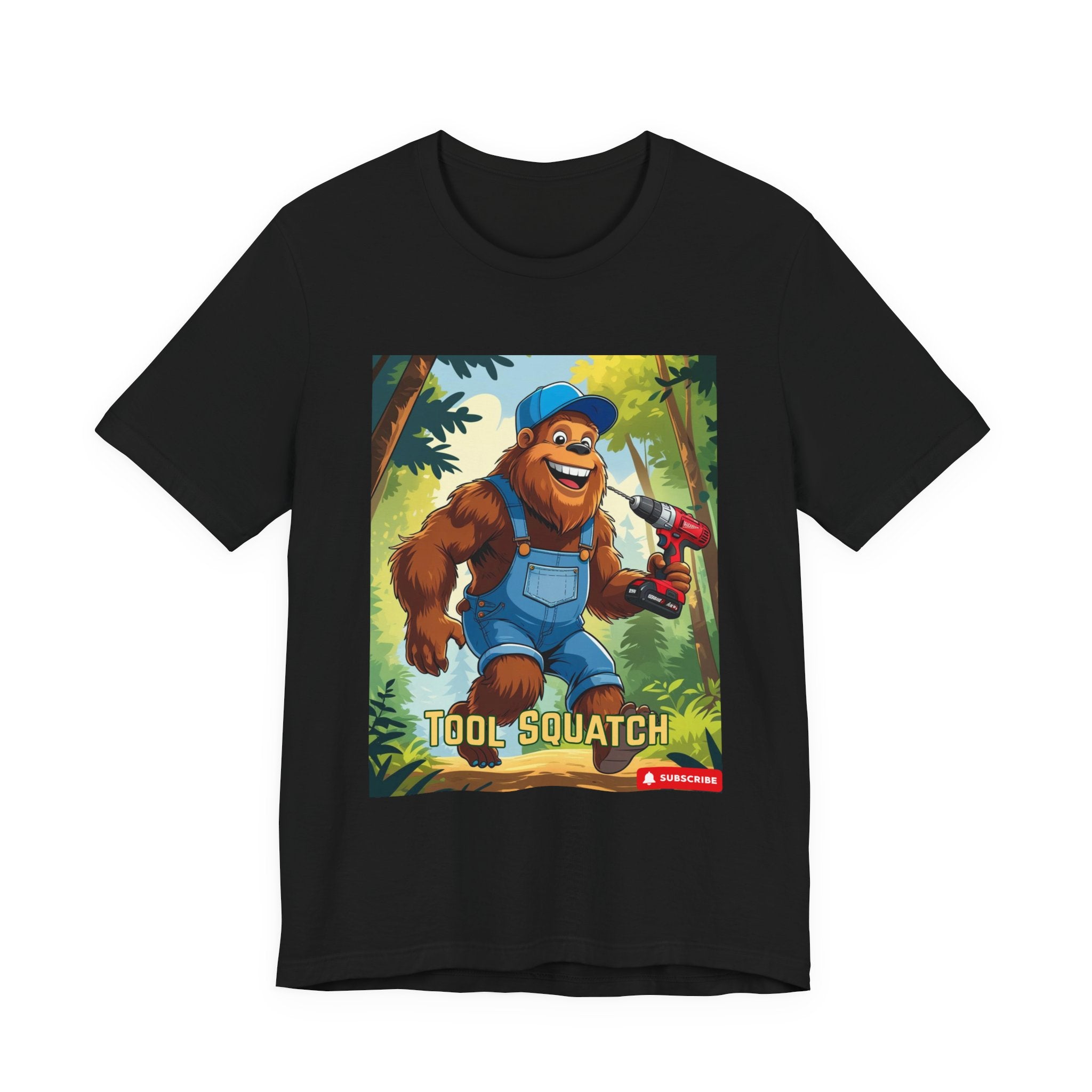 Tool Squatch Graphic Tee, Funny T-Shirt for Nature Lovers, Unisex Short Sleeve, Gift for Dad, Camping Apparel, Outdoor Adventure