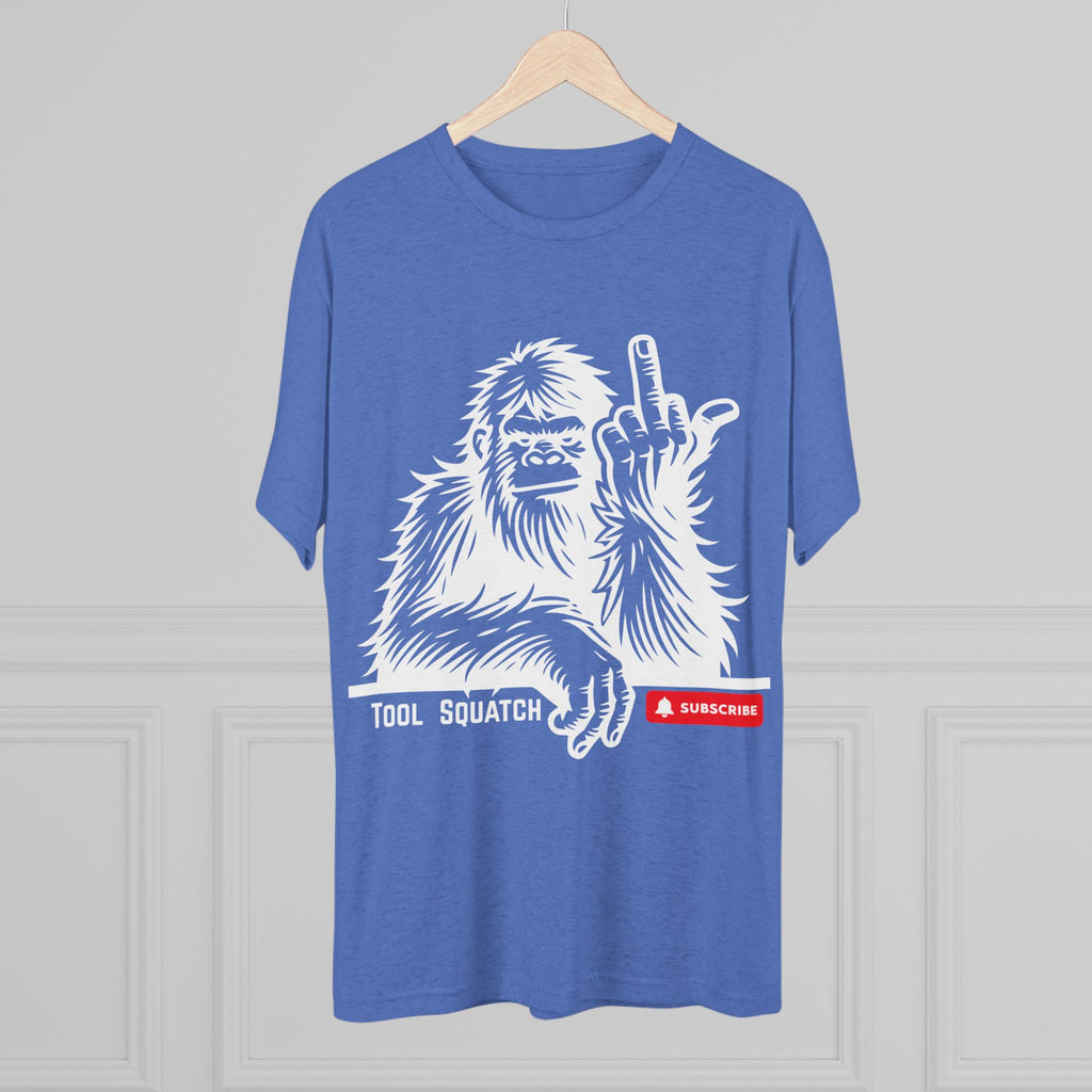 Sasquatch, Tool Squatch - Unisex Tri-Blend Crew Tee, Funny Graphic Shirt, Gifts for Him, Unique Casual Wear, Humor Apparel