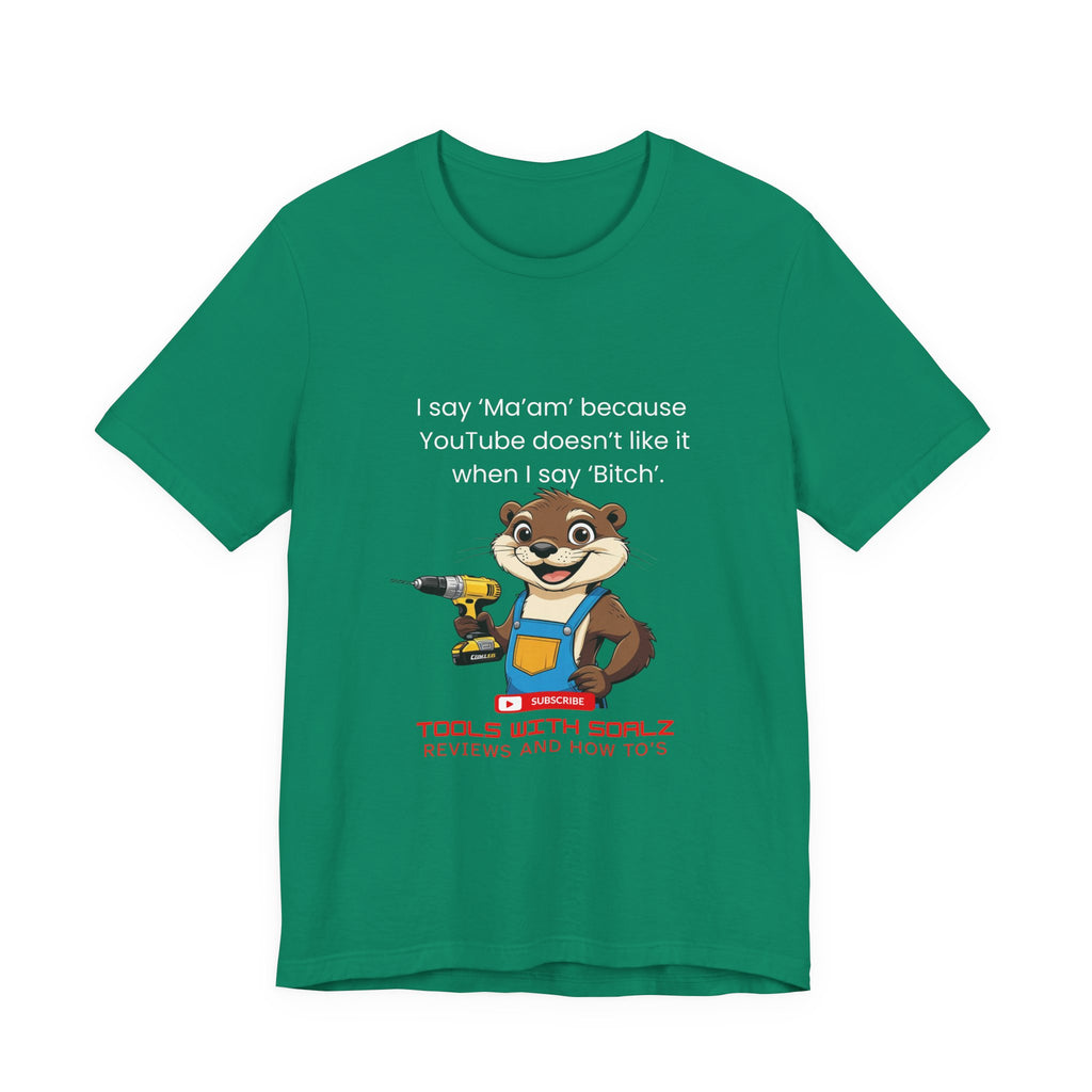 Ma'am, Tools with SoAlz, Kids Crafting Shirt, Gifts for Handyman Lovers, Tools with Squirrel Graphic, Fun Casual Wear, Birthday Gifts
