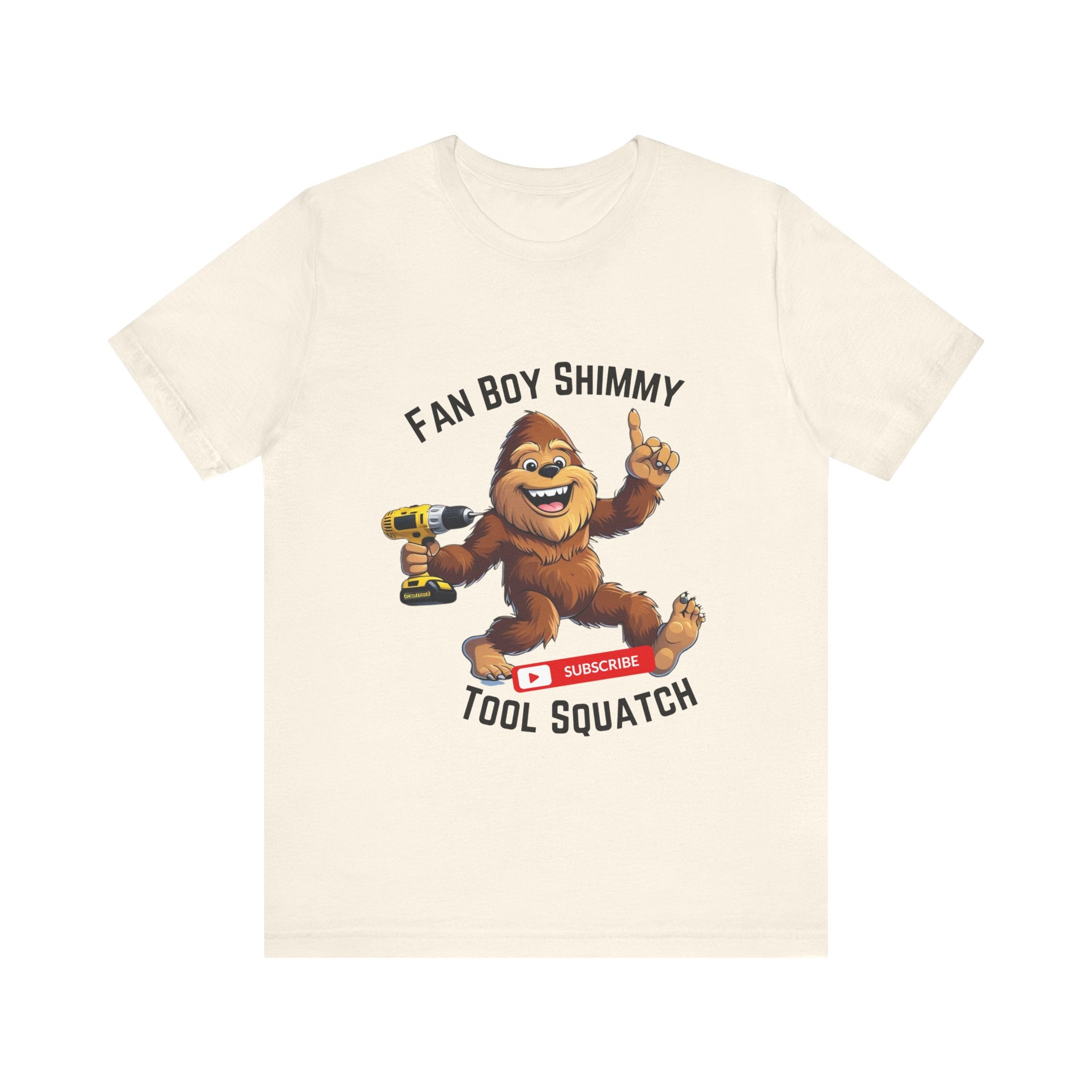 Fanboy Shimmy Tools Tee, Tool Squatch, Fun Graphic T-Shirt for DIY Lovers, Unisex Jersey Short Sleeve T-Shirt, Gift for Handyman, Celebration of Crafting