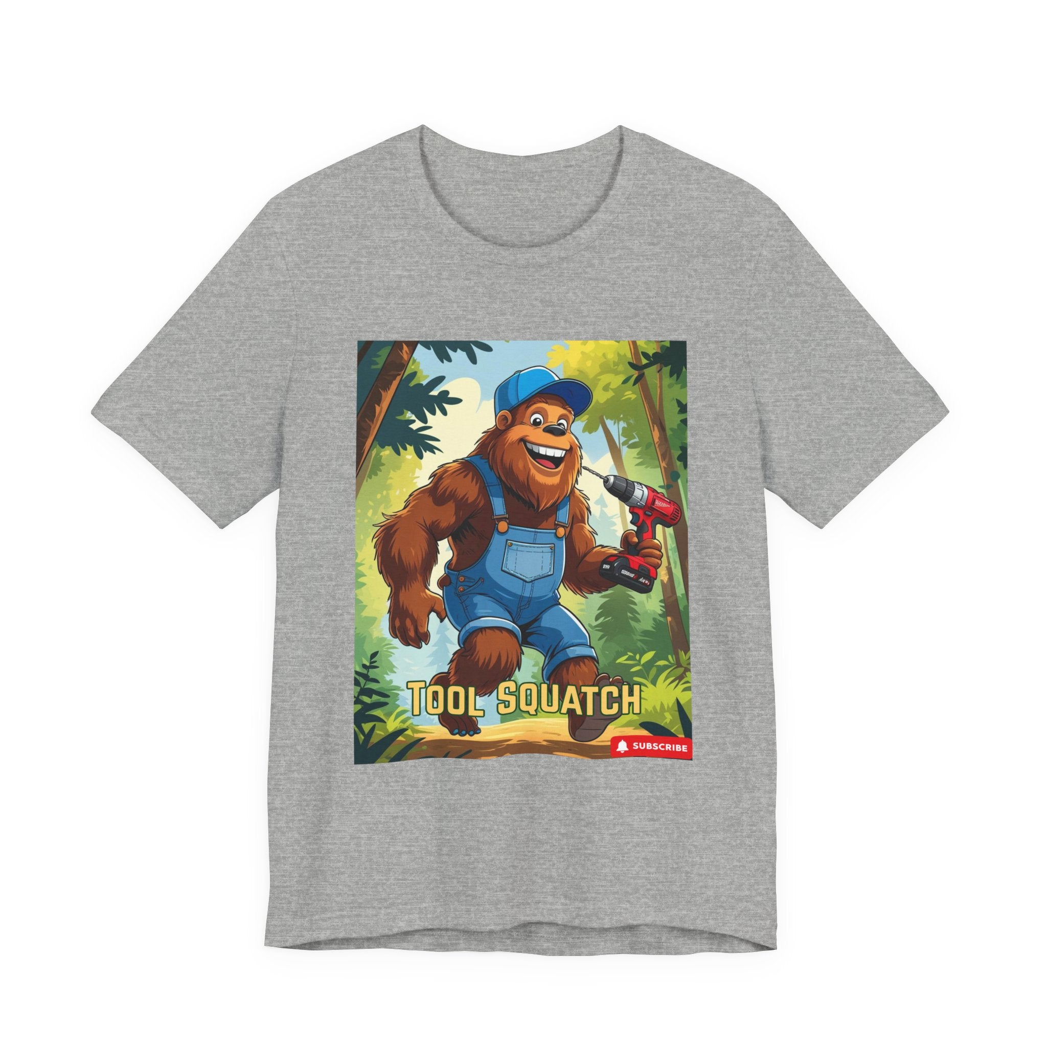 Tool Squatch Graphic Tee, Funny T-Shirt for Nature Lovers, Unisex Short Sleeve, Gift for Dad, Camping Apparel, Outdoor Adventure