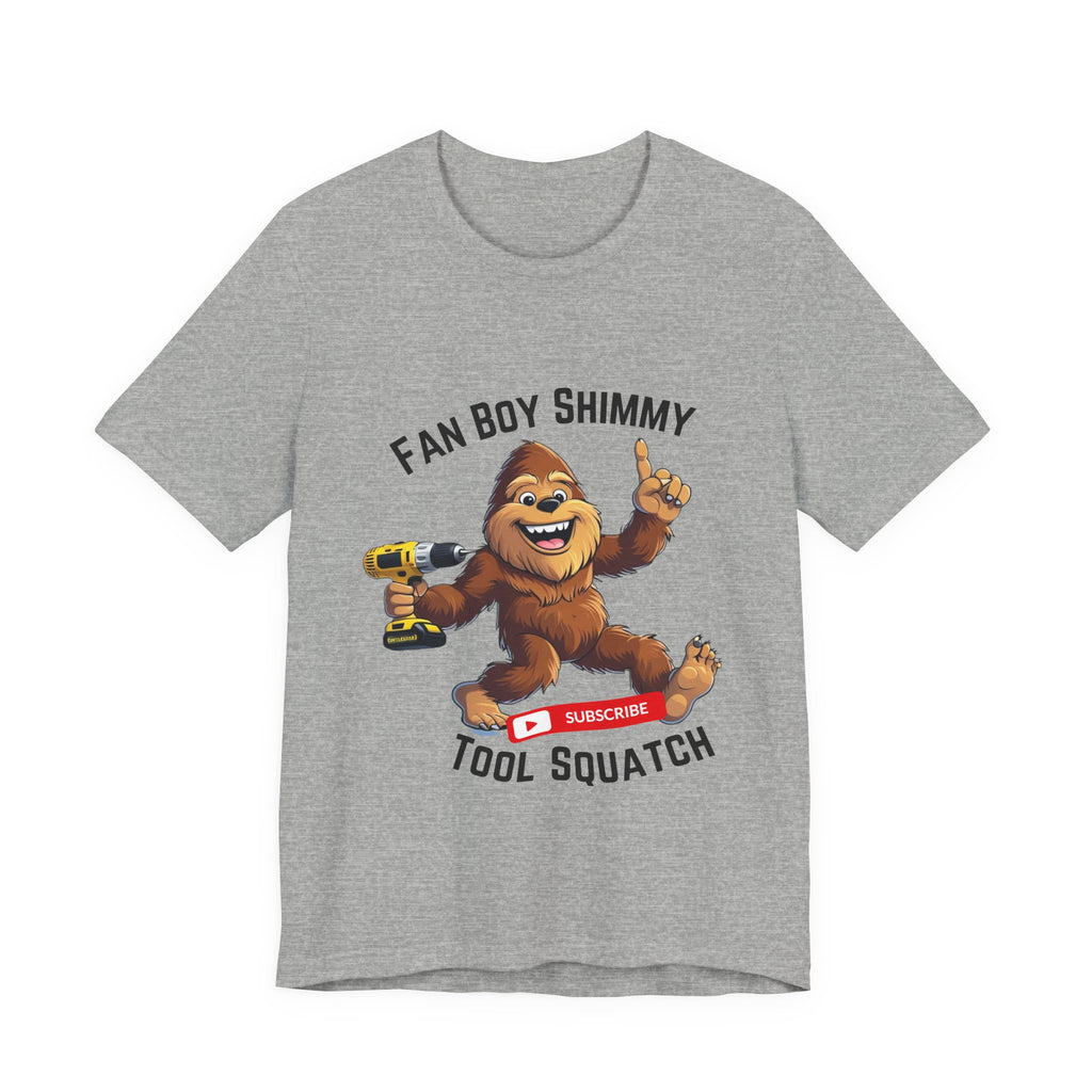 Fanboy Shimmy Tools Tee, Tool Squatch, Fun Graphic T-Shirt for DIY Lovers, Unisex Jersey Short Sleeve T-Shirt, Gift for Handyman, Celebration of Crafting