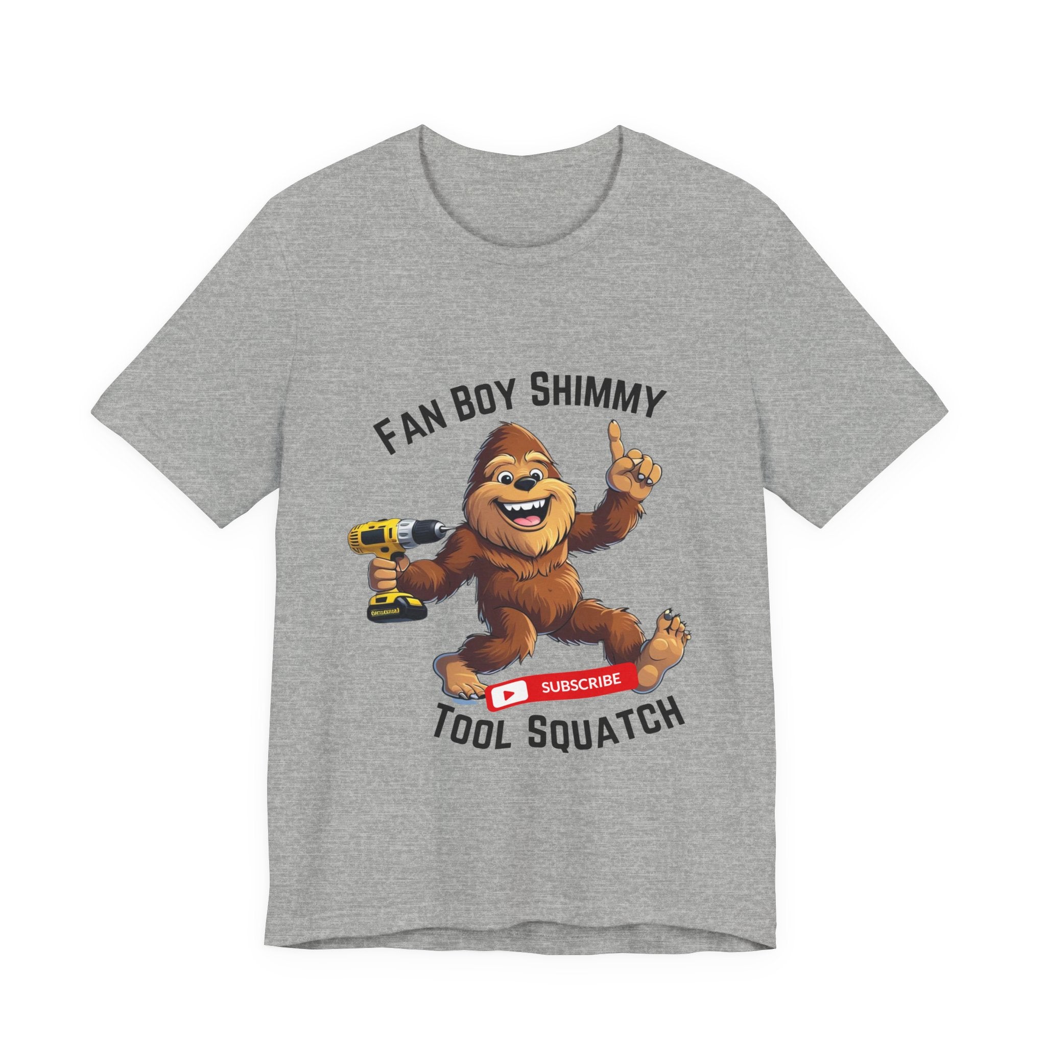 Fanboy Shimmy Tools Tee, Tool Squatch, Fun Graphic T-Shirt for DIY Lovers, Unisex Jersey Short Sleeve T-Shirt, Gift for Handyman, Celebration of Crafting