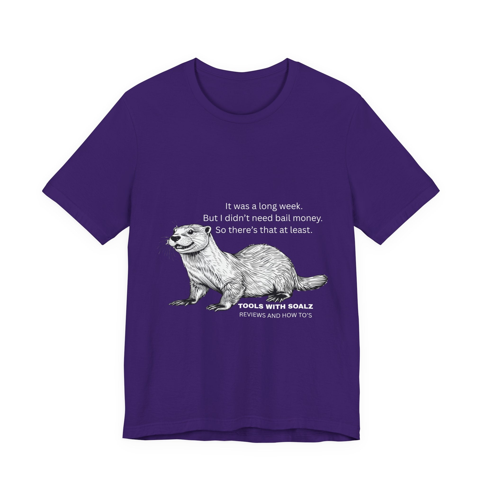 Bail Money Otter, Tools with SoAlz, Graphic Tee, Unisex Short Sleeve T-Shirt, Animal Lover Gift, Wildlife Tee, Nature Enthusiast Apparel