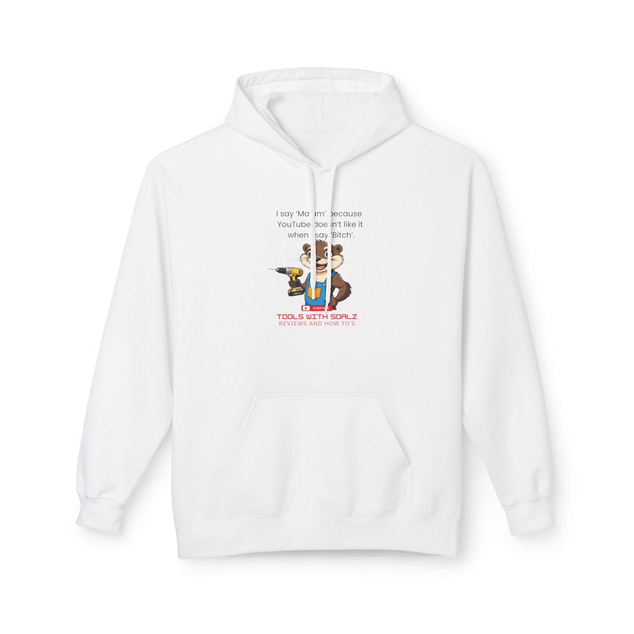 Ma'am, Tools with SoAlz, Unisex Fleece Sweatshirt, Gift for Friends, Cozy Casual Wear, Perfect for Birthdays, Holidays