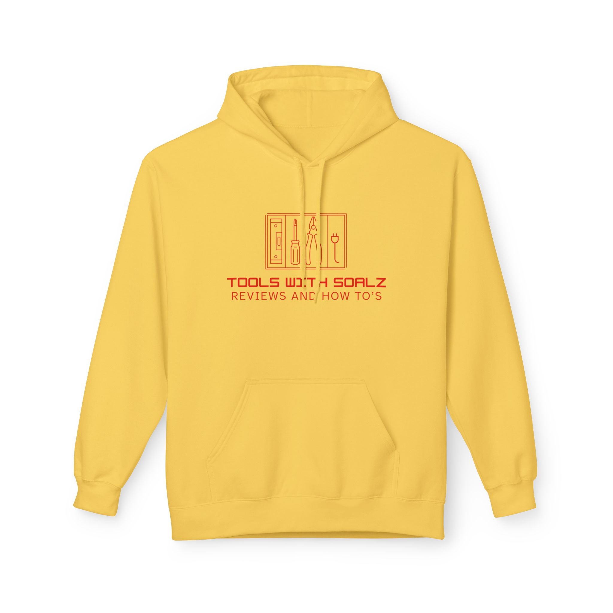Tools with SOALZ Hoodie | Unisex Fleece Pullover, Cozy Sweatshirt for DIY Lovers, Perfect Gift for Handyman, Crafting or Home Improvement