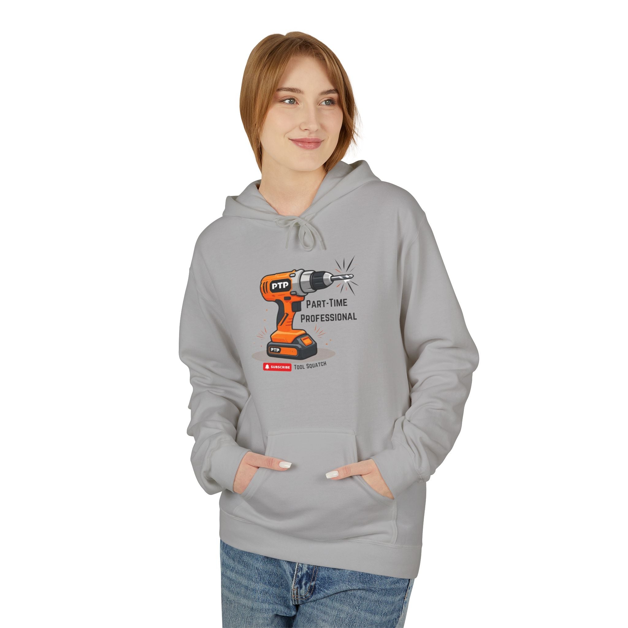 Part-Time Professional Hoodie, Tool Squatch, Crafting Apparel, Gift for Handyman, Personalized Workwear, Tool Themed Sweatshirt