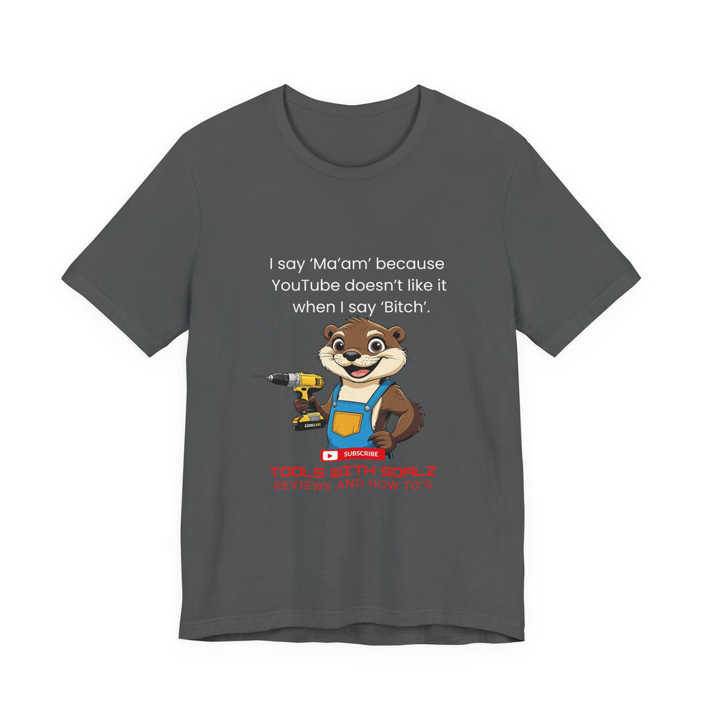 Ma'am, Tools with SoAlz, Kids Crafting Shirt, Gifts for Handyman Lovers, Tools with Squirrel Graphic, Fun Casual Wear, Birthday Gifts