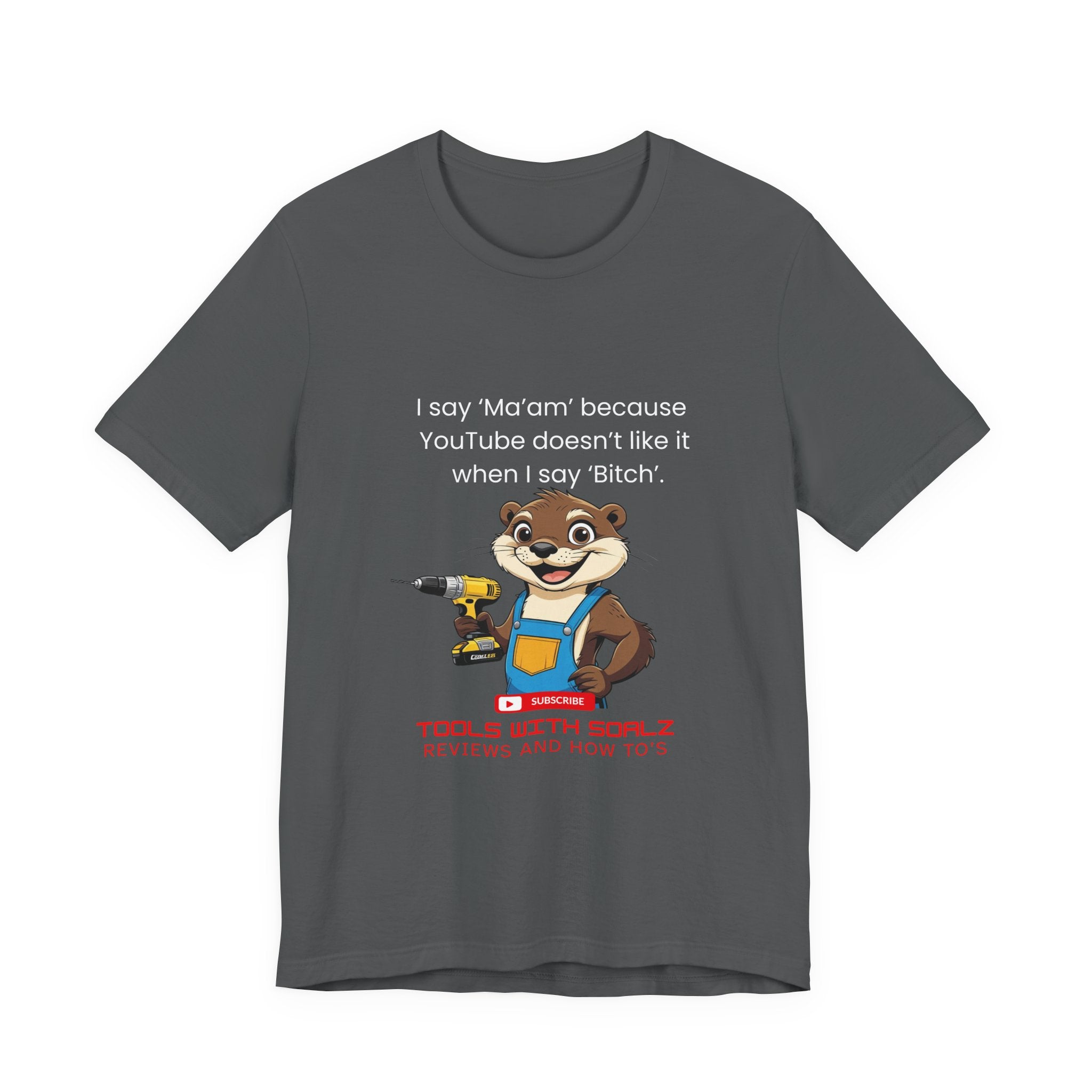 Ma'am, Tools with SoAlz, Kids Crafting Shirt, Gifts for Handyman Lovers, Tools with Squirrel Graphic, Fun Casual Wear, Birthday Gifts