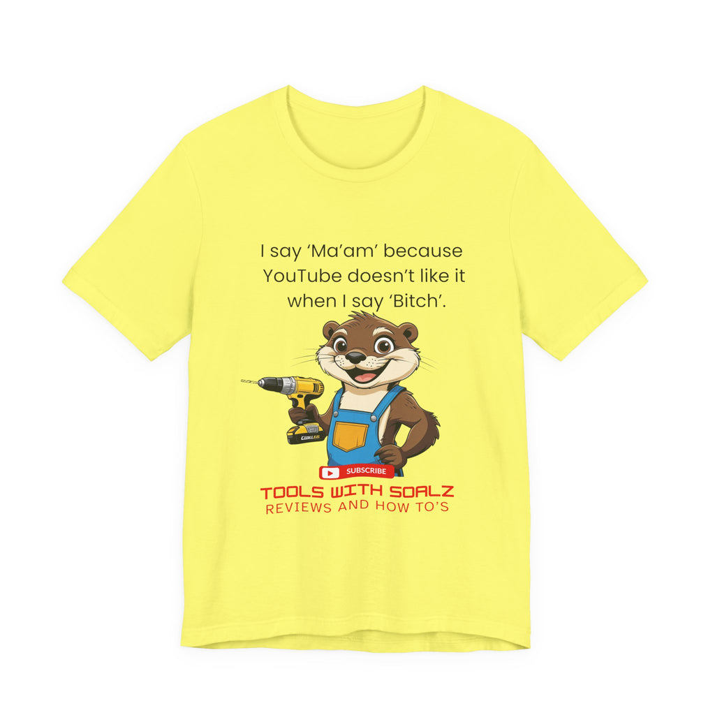Ma'am, Tools with SoAlz, DIY Enthusiast Tee, Humor Shirt for Handyman, Birthday Gift for Dad, Casual Wear, YouTube Inspired T-Shirt