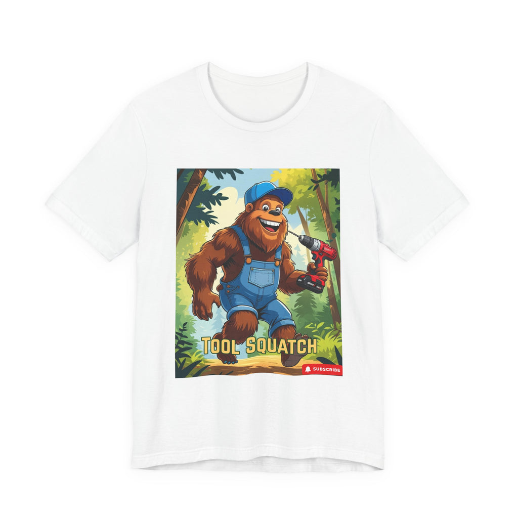 Tool Squatch Graphic Tee, Funny T-Shirt for Nature Lovers, Unisex Short Sleeve, Gift for Dad, Camping Apparel, Outdoor Adventure