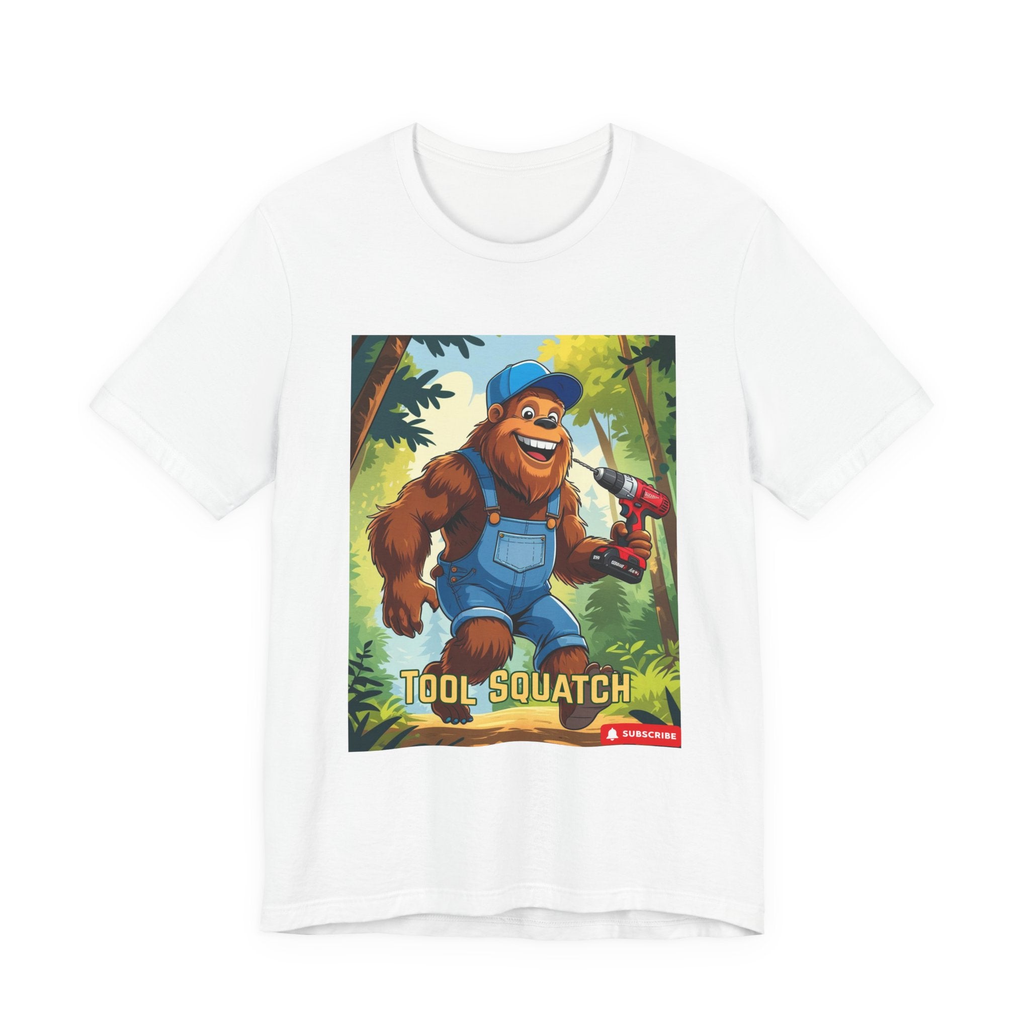Tool Squatch Graphic Tee, Funny T-Shirt for Nature Lovers, Unisex Short Sleeve, Gift for Dad, Camping Apparel, Outdoor Adventure