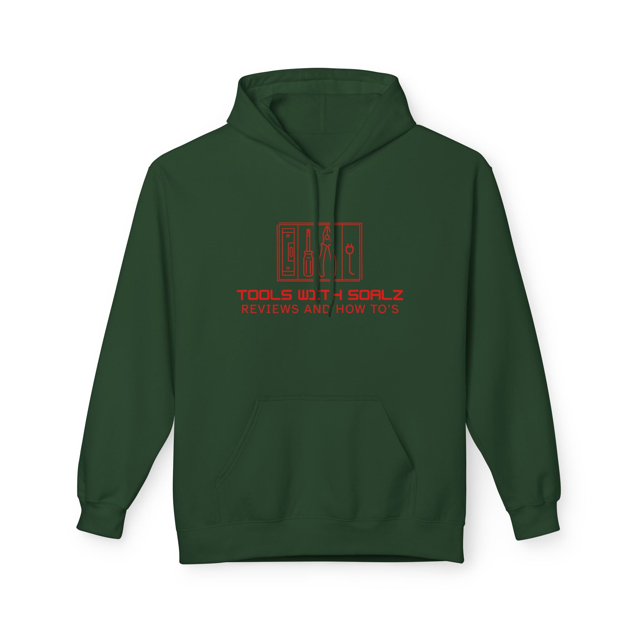 Tools with SOALZ Hoodie | Unisex Fleece Pullover, Cozy Sweatshirt for DIY Lovers, Perfect Gift for Handyman, Crafting or Home Improvement