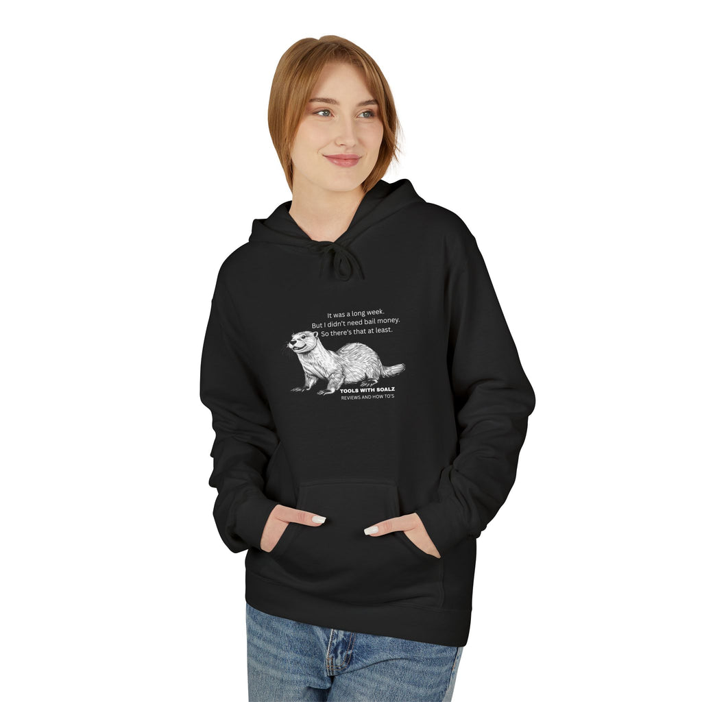 Bail Money Quote Hoodie, Tools with SoAlz, Unisex Fleece Pullover, Comfy Gift for Cat Lovers, Cozy Apparel for Pet Owners, Perfect for Birthdays, Casual Wear
