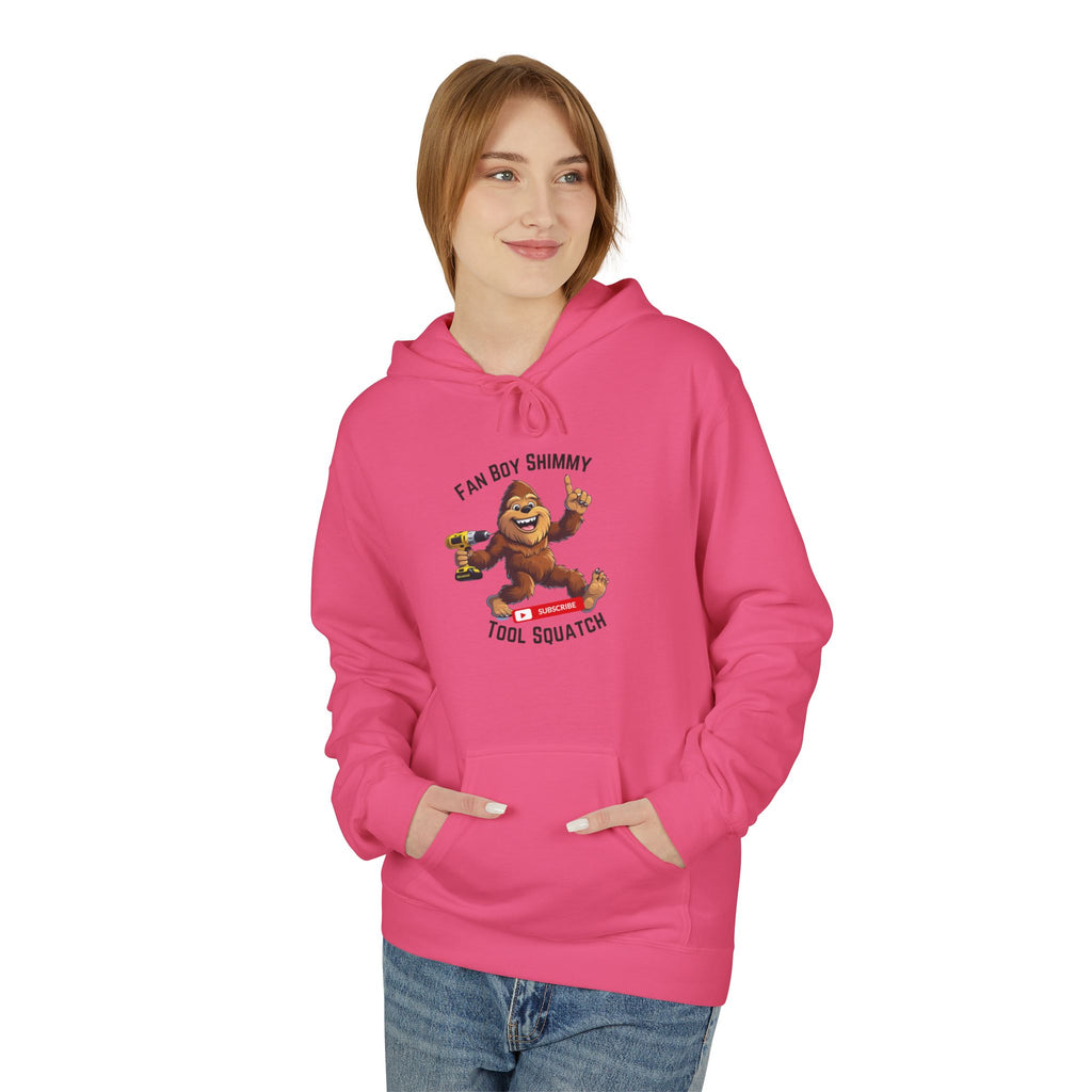Fanboy Shimmy Fleece Hoodie, Tool Squatch, Perfect for DIY Lovers, Tools, Gifts for Mom, Cozy Hoodie, Funny Sweatshirt, Casual Wear