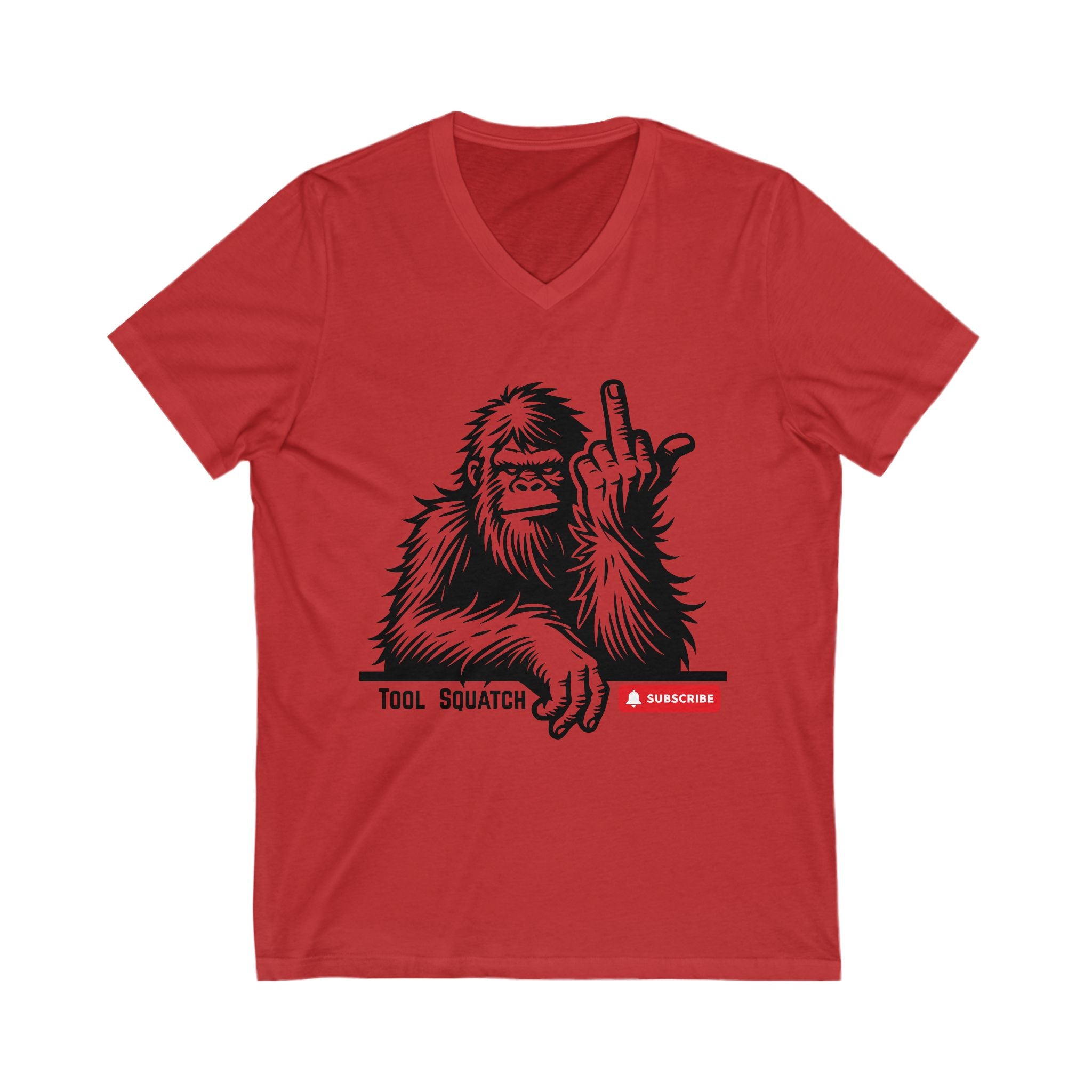 Sasquatch, Tool Squatch, Funny Sasquatch Shirt, Graphic V-Neck, Casual Unisex Wear, Gift for Outdoor Lovers, Humor Tee