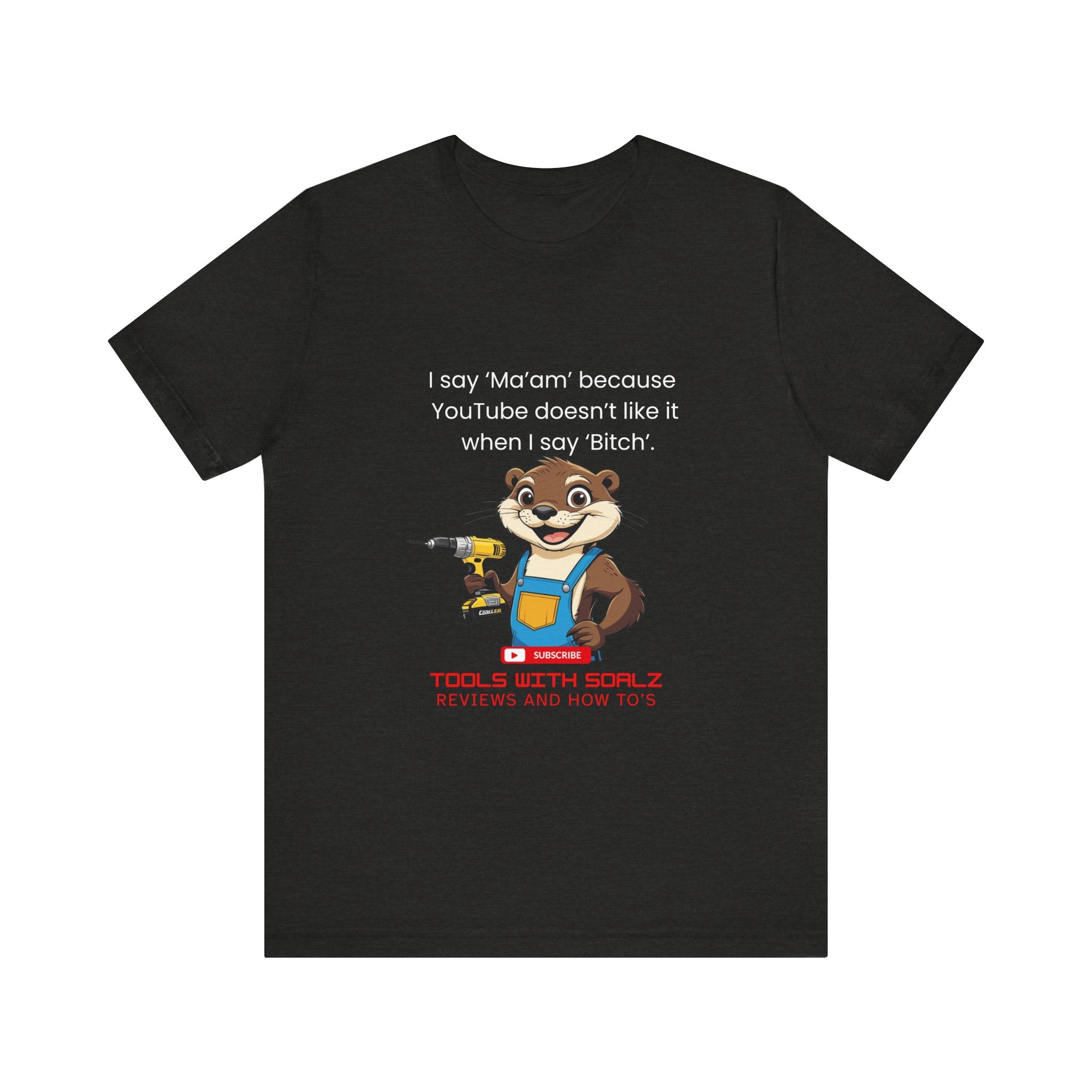 Ma'am, Tools with SoAlz, Kids Crafting Shirt, Gifts for Handyman Lovers, Tools with Squirrel Graphic, Fun Casual Wear, Birthday Gifts