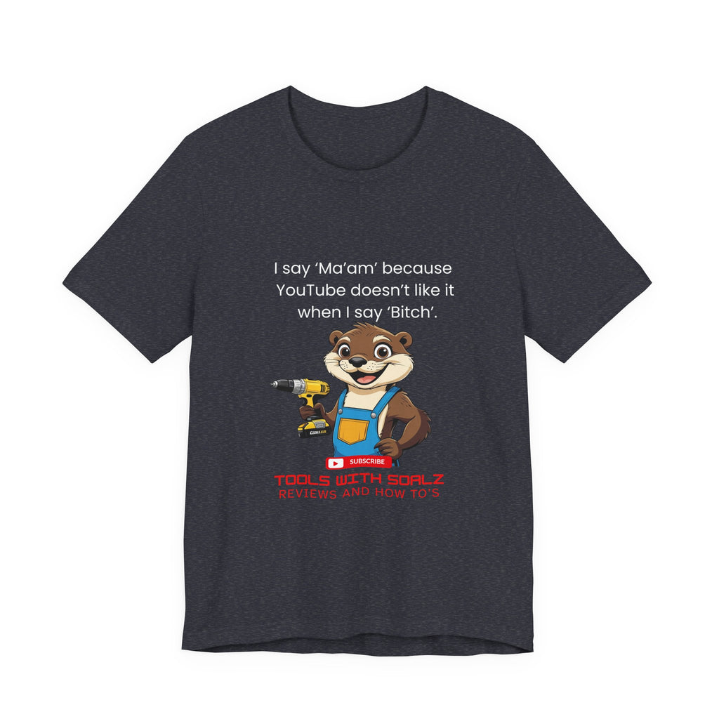 Ma'am, Tools with SoAlz, Kids Crafting Shirt, Gifts for Handyman Lovers, Tools with Squirrel Graphic, Fun Casual Wear, Birthday Gifts