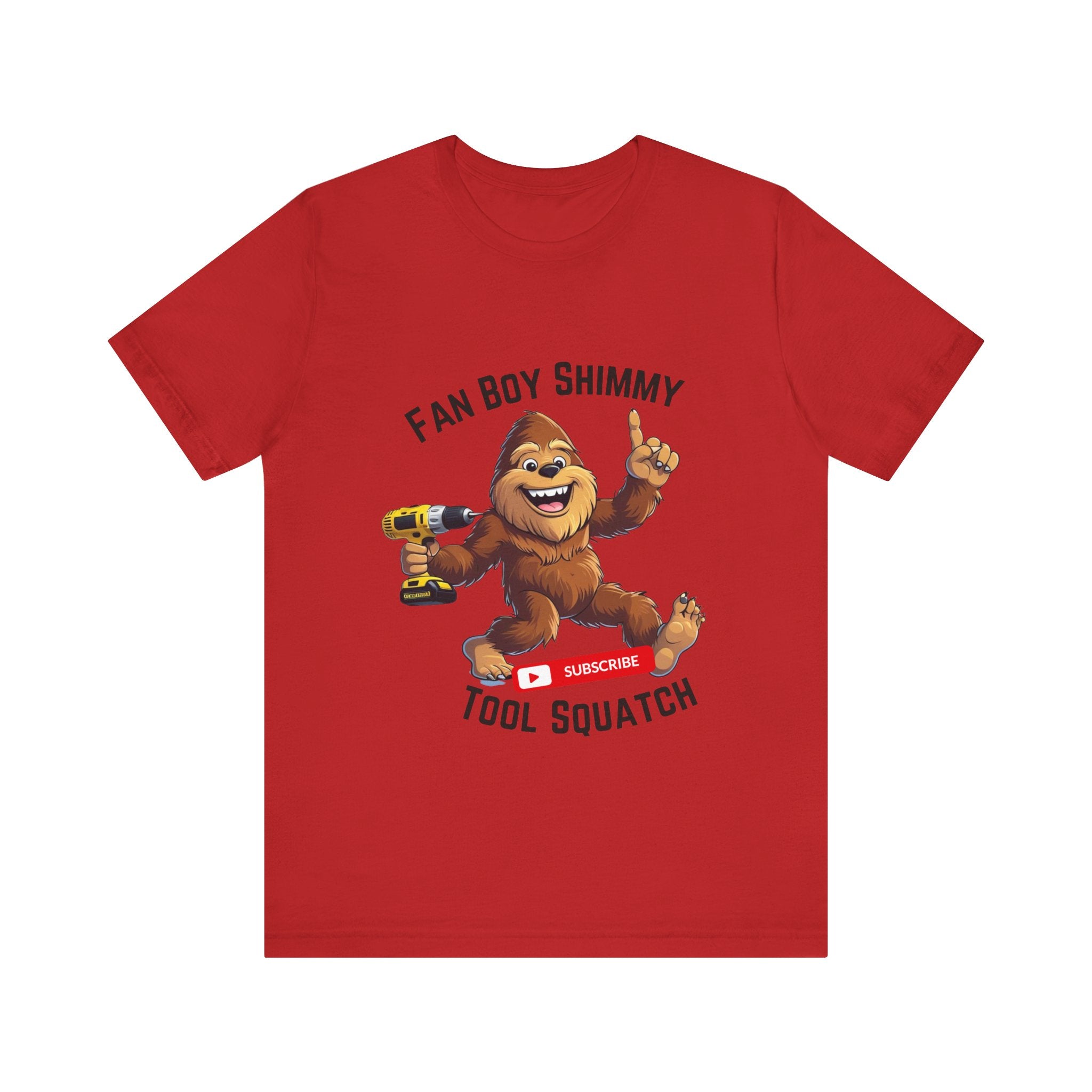 Fanboy Shimmy Tools Tee, Tool Squatch, Fun Graphic T-Shirt for DIY Lovers, Unisex Jersey Short Sleeve T-Shirt, Gift for Handyman, Celebration of Crafting