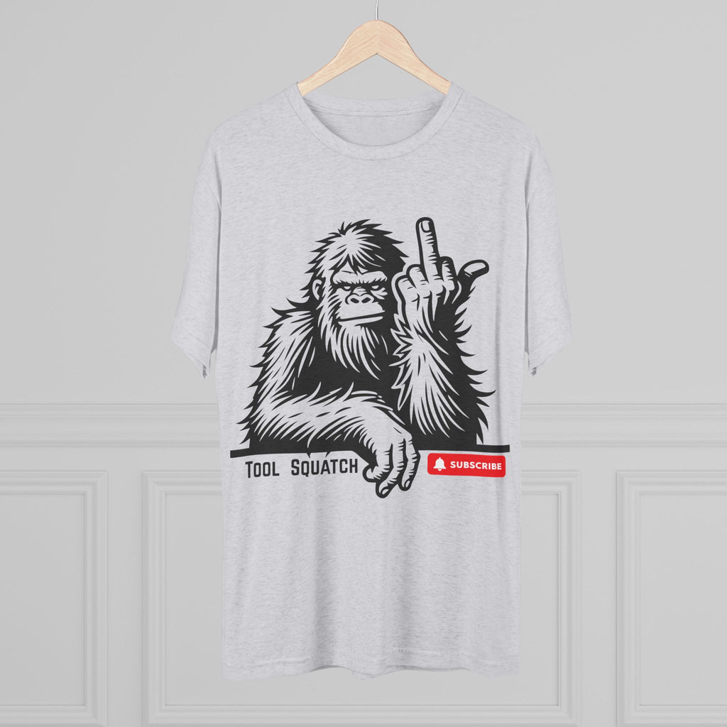 Sasquatch, Tool Squatch- Unisex Tri-Blend Crew Tee, Funny Graphic Shirt, Gifts for Him, Unique Casual Wear, Humor Apparel