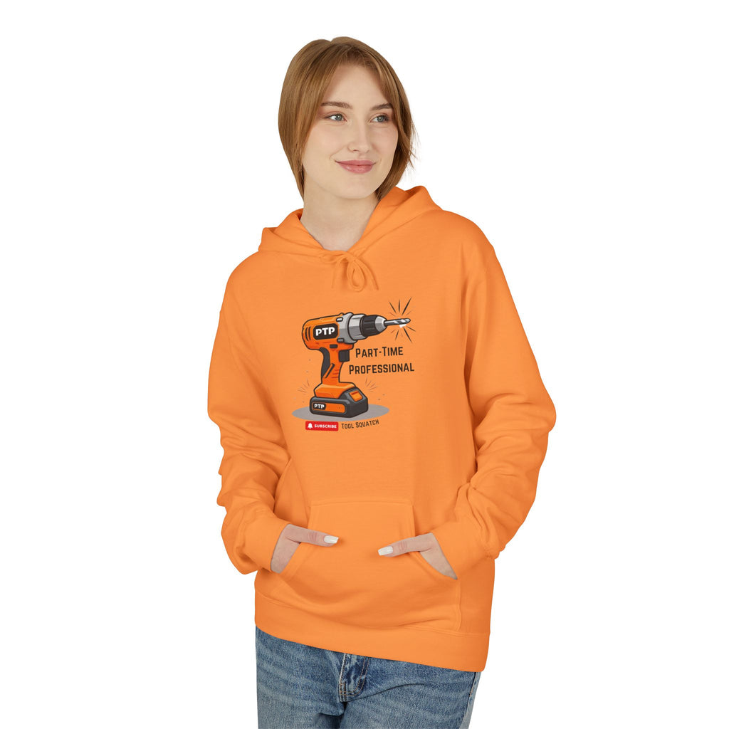 Part-Time Professional Hoodie, Tool Squatch, Crafting Apparel, Gift for Handyman, Personalized Workwear, Tool Themed Sweatshirt