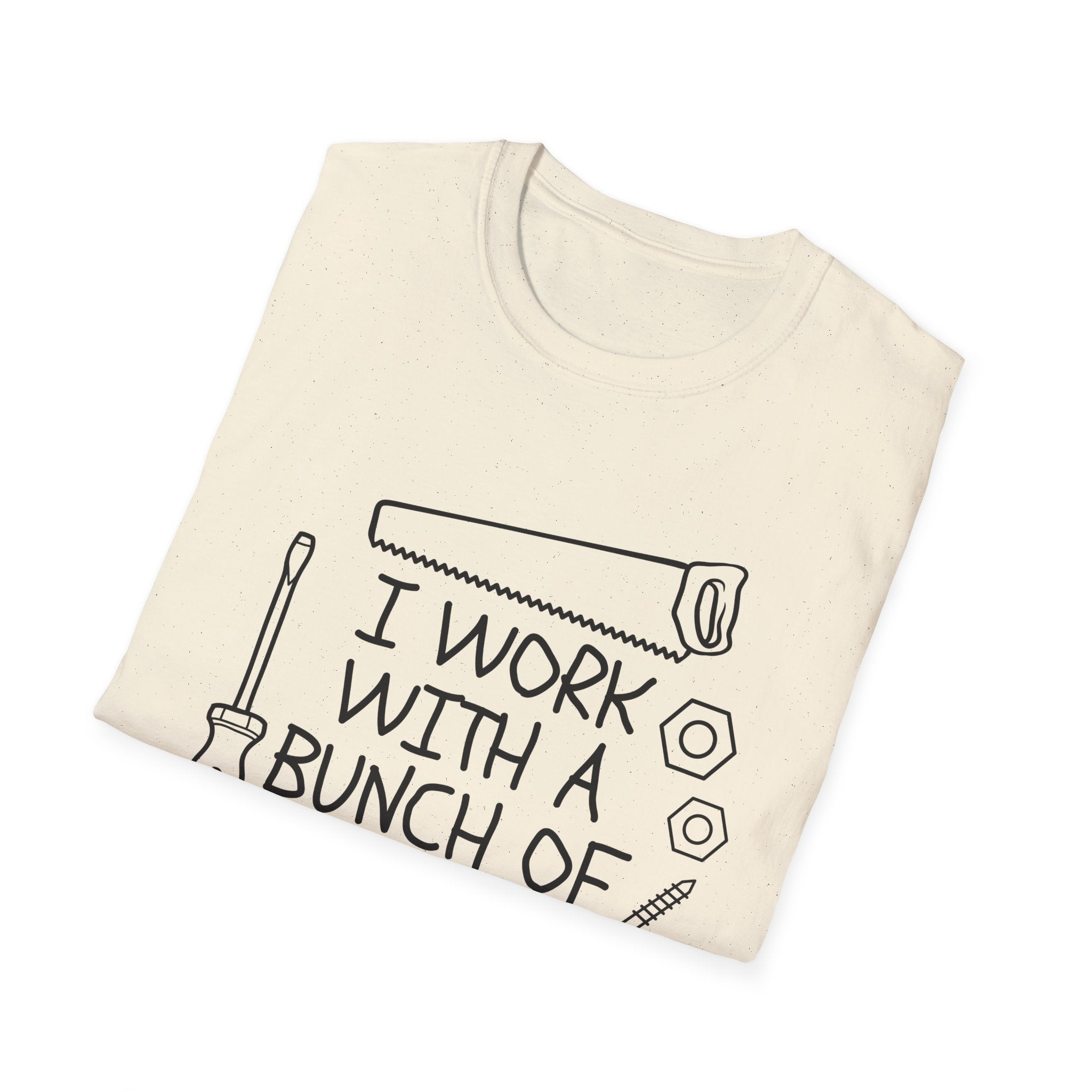 I work with Tools T-Shirt: I Work With a Bunch of Tools, Gift for DIY Enthusiasts, Father's Day, Workshop Apparel, Casual Wear, [...]