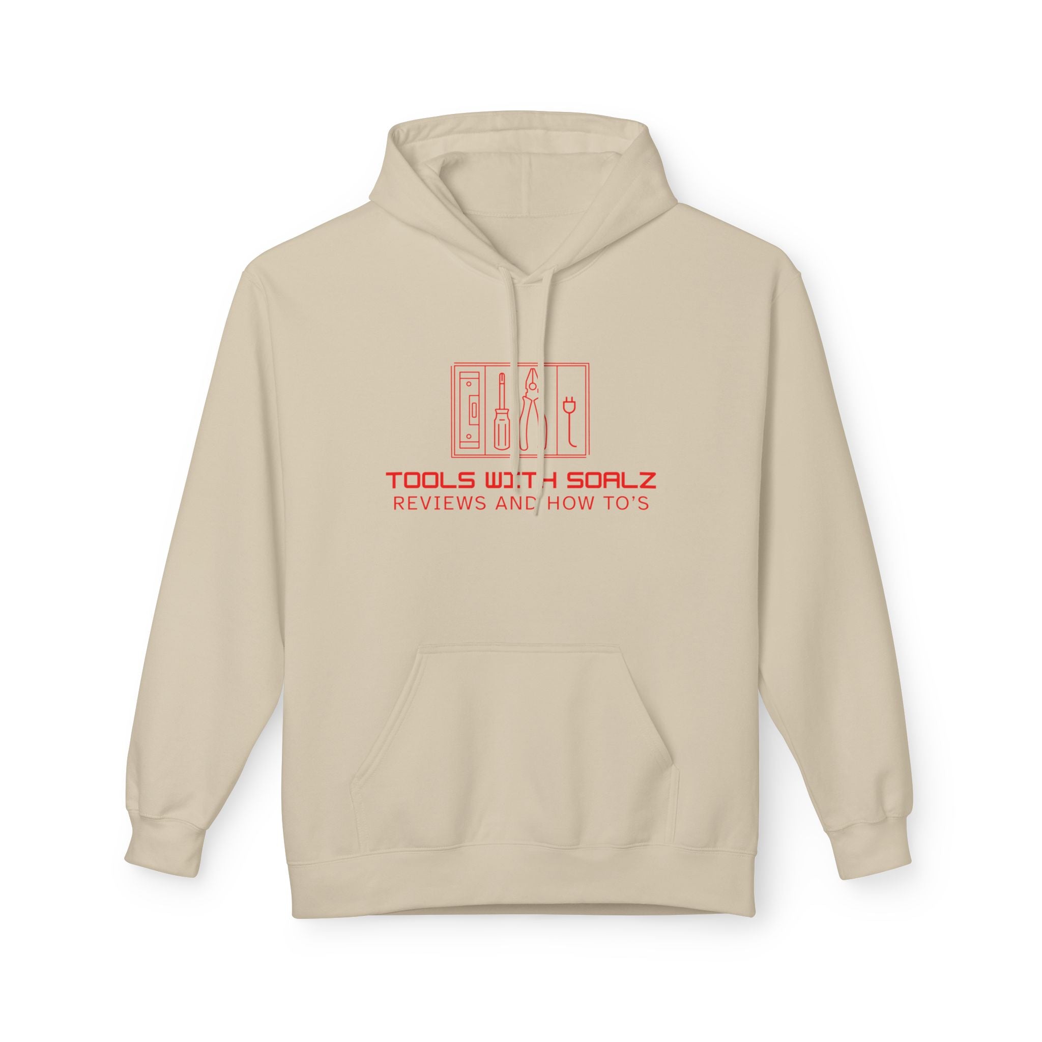 Tools with SOALZ Hoodie | Unisex Fleece Pullover, Cozy Sweatshirt for DIY Lovers, Perfect Gift for Handyman, Crafting or Home Improvement