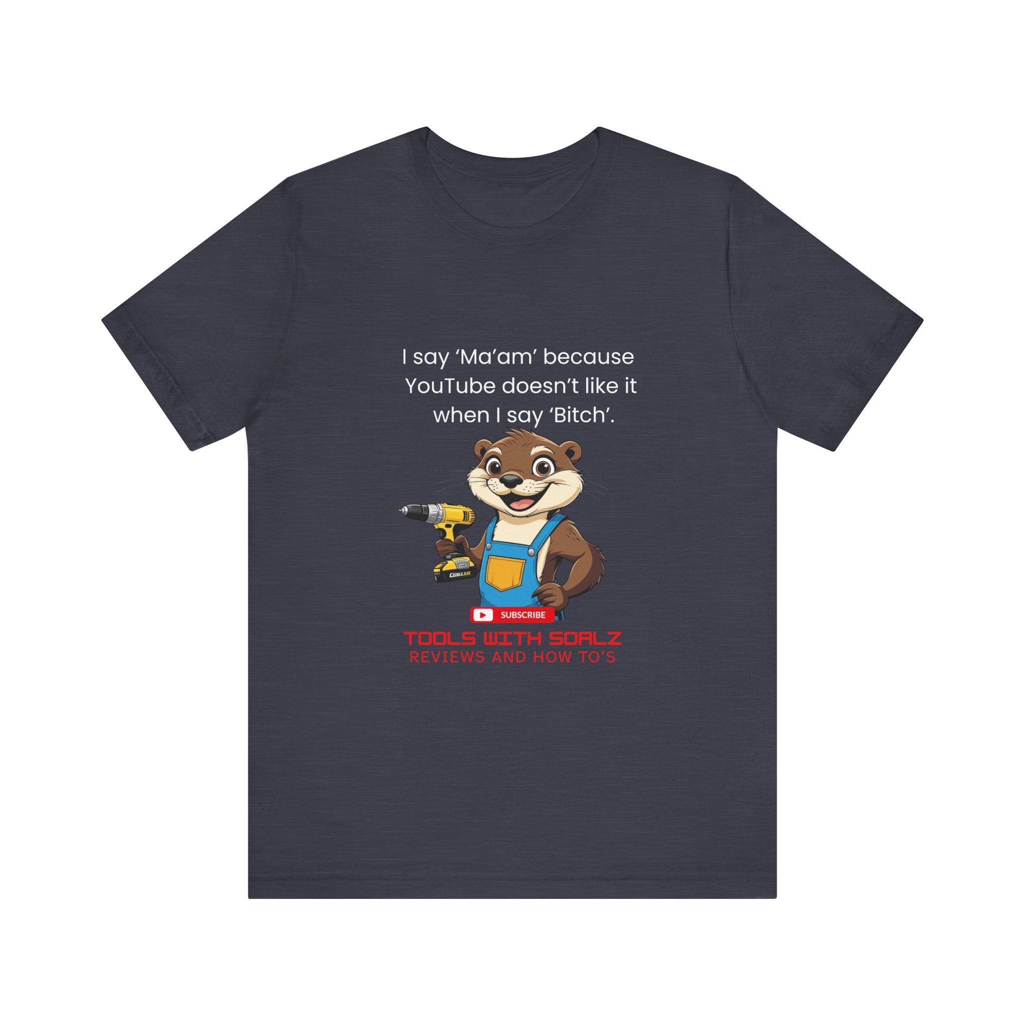 Ma'am, Tools with SoAlz, Kids Crafting Shirt, Gifts for Handyman Lovers, Tools with Squirrel Graphic, Fun Casual Wear, Birthday Gifts