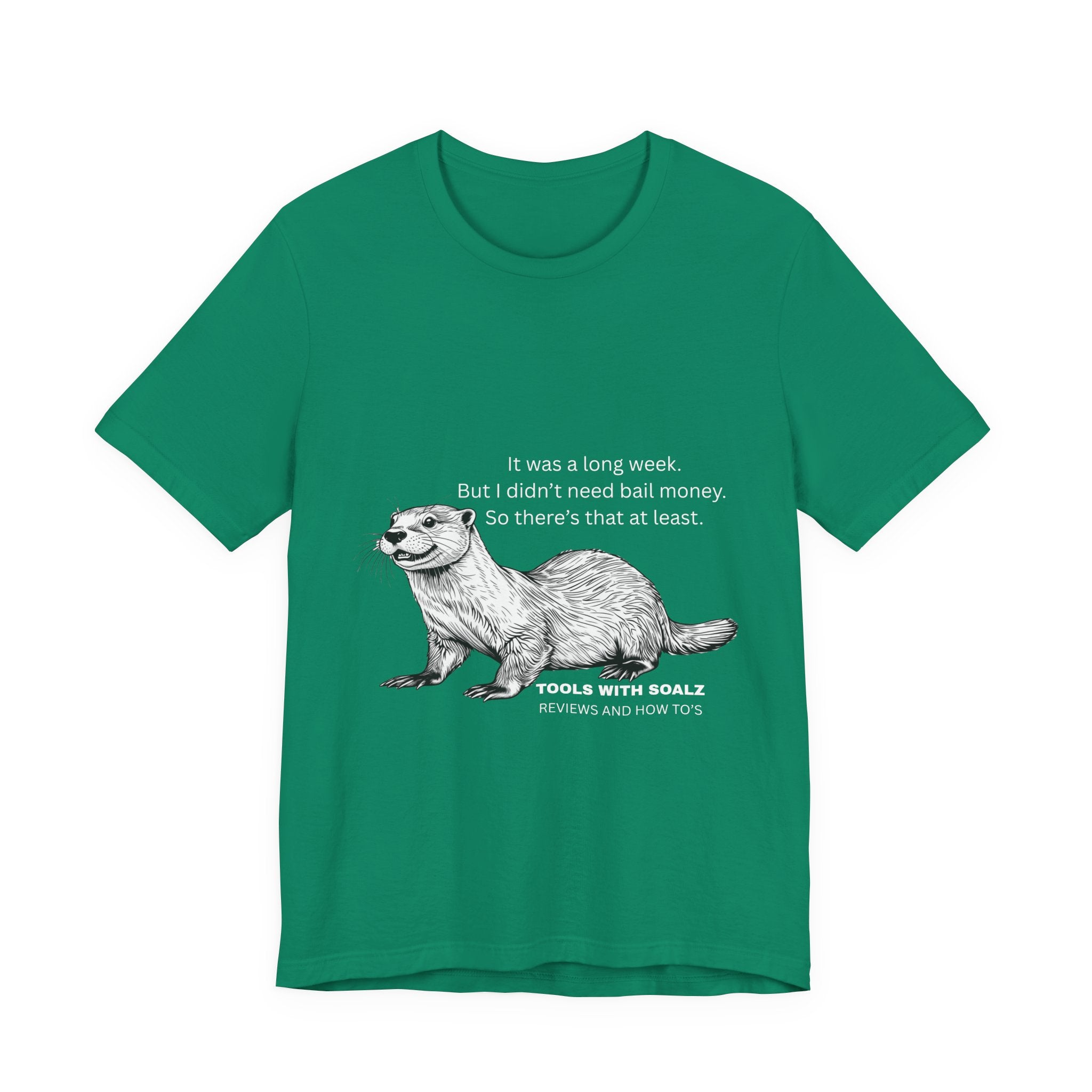 Bail Money Otter, Tools with SoAlz, Graphic Tee, Unisex Short Sleeve T-Shirt, Animal Lover Gift, Wildlife Tee, Nature Enthusiast Apparel