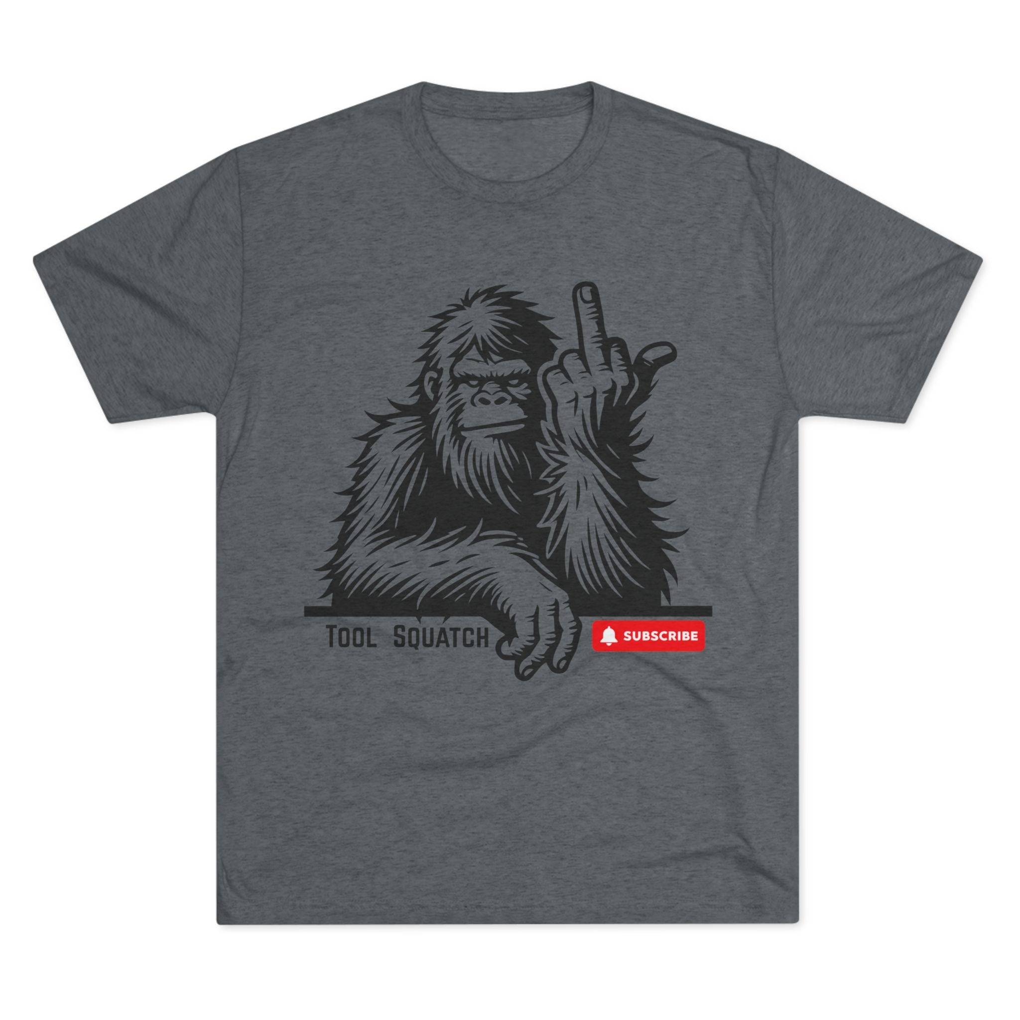 Sasquatch, Tool Squatch- Unisex Tri-Blend Crew Tee, Funny Graphic Shirt, Gifts for Him, Unique Casual Wear, Humor Apparel