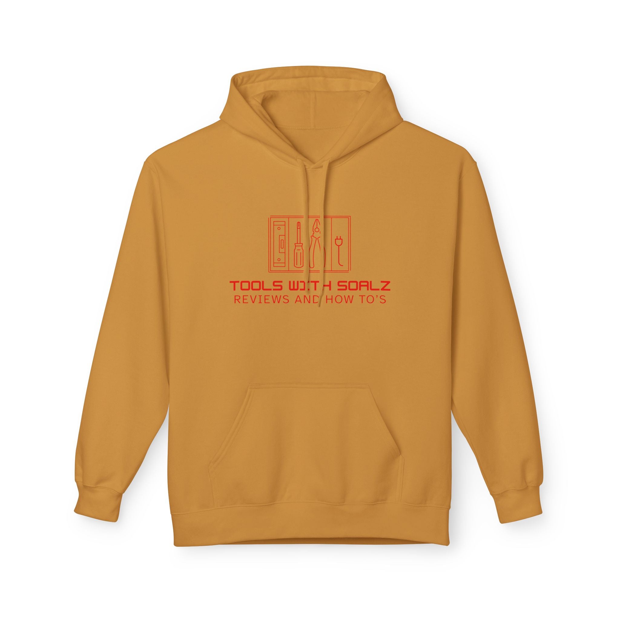 Tools with SOALZ Hoodie | Unisex Fleece Pullover, Cozy Sweatshirt for DIY Lovers, Perfect Gift for Handyman, Crafting or Home Improvement