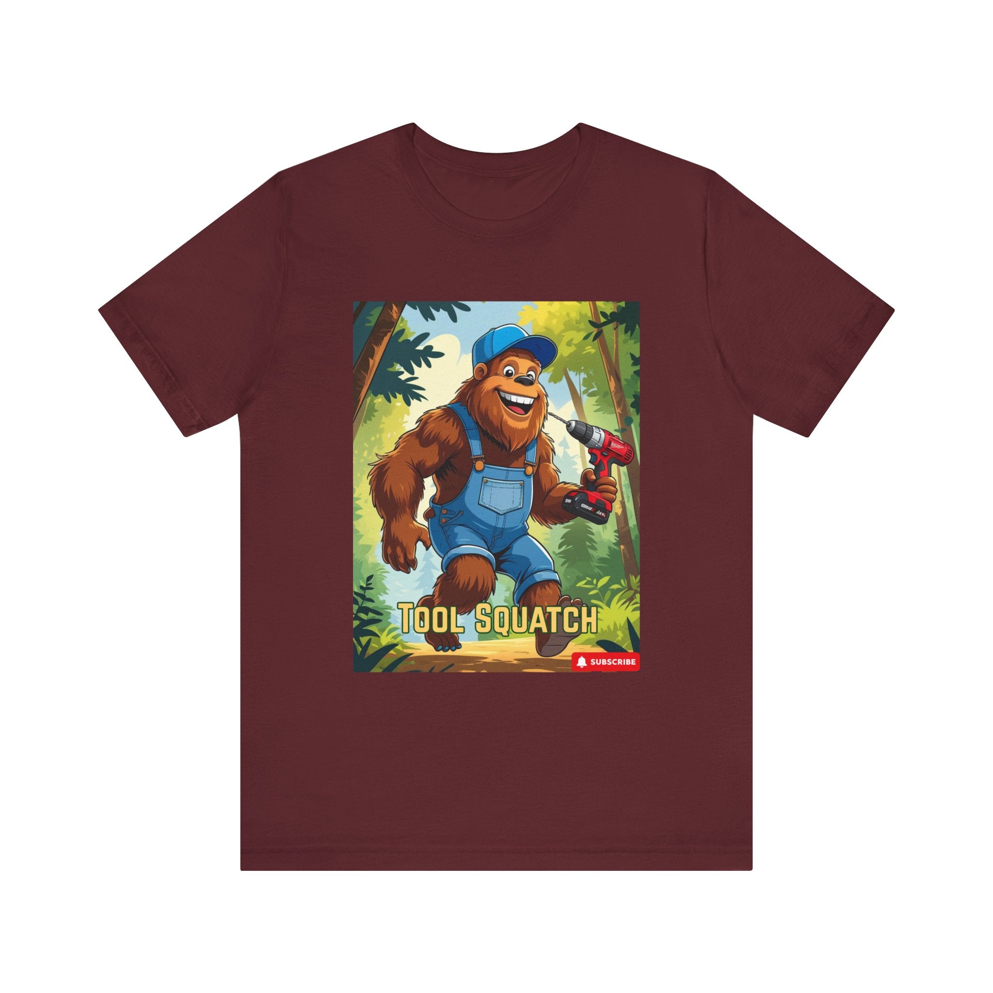 Tool Squatch Graphic Tee, Funny T-Shirt for Nature Lovers, Unisex Short Sleeve, Gift for Dad, Camping Apparel, Outdoor Adventure