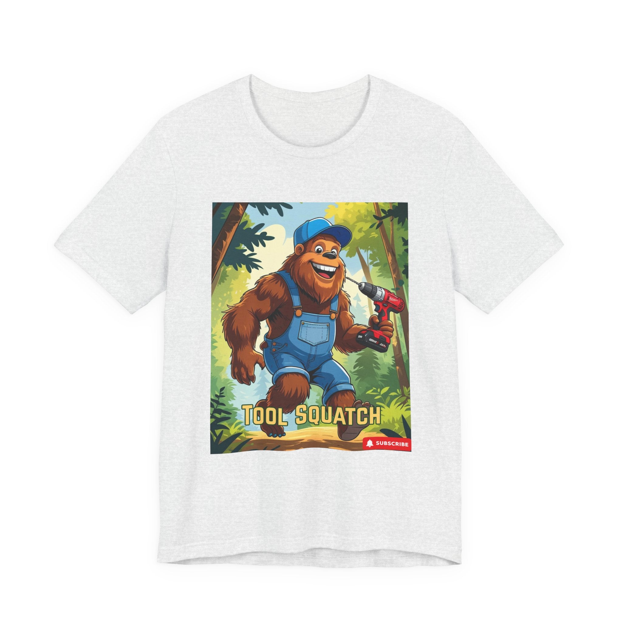 Tool Squatch Graphic Tee, Funny T-Shirt for Nature Lovers, Unisex Short Sleeve, Gift for Dad, Camping Apparel, Outdoor Adventure