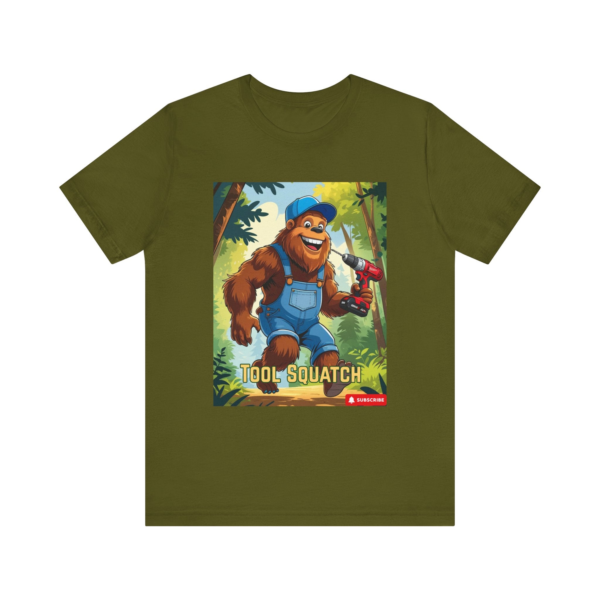Tool Squatch Graphic Tee, Funny T-Shirt for Nature Lovers, Unisex Short Sleeve, Gift for Dad, Camping Apparel, Outdoor Adventure