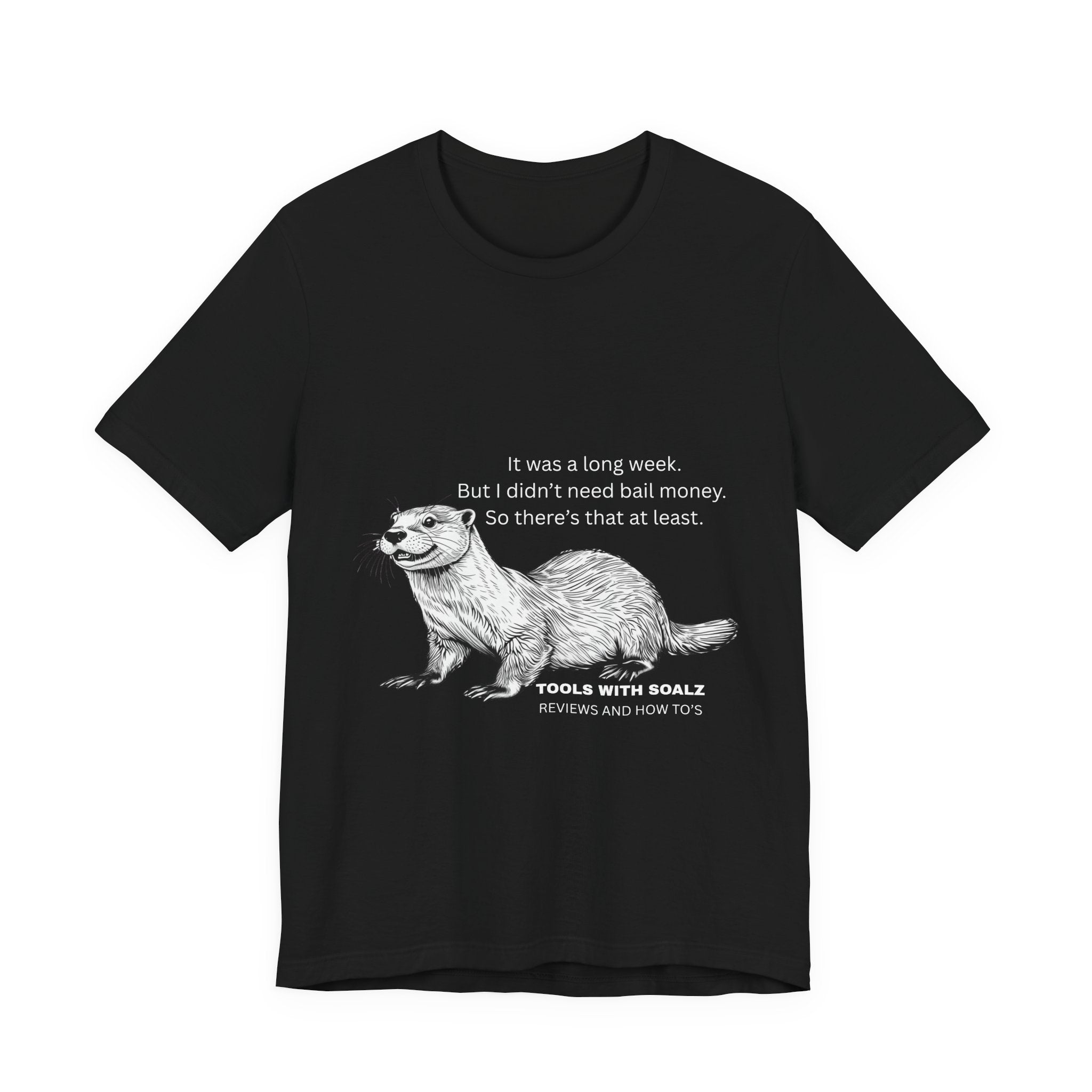 Bail Money Otter, Tools with SoAlz, Graphic Tee, Unisex Short Sleeve T-Shirt, Animal Lover Gift, Wildlife Tee, Nature Enthusiast Apparel