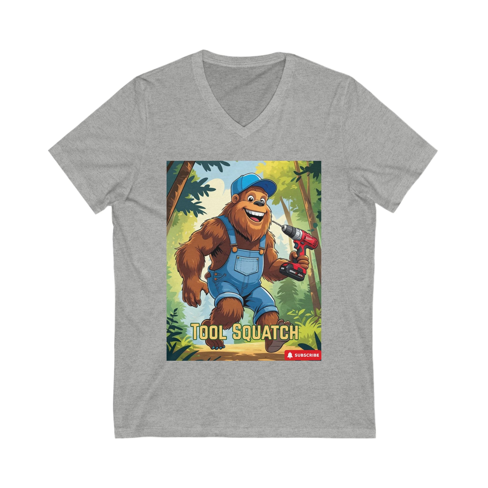 Tool Squatch Ladies V-Neck Tee, Sasquatch Shirt, Tool Lover Gift,  Gift for Her