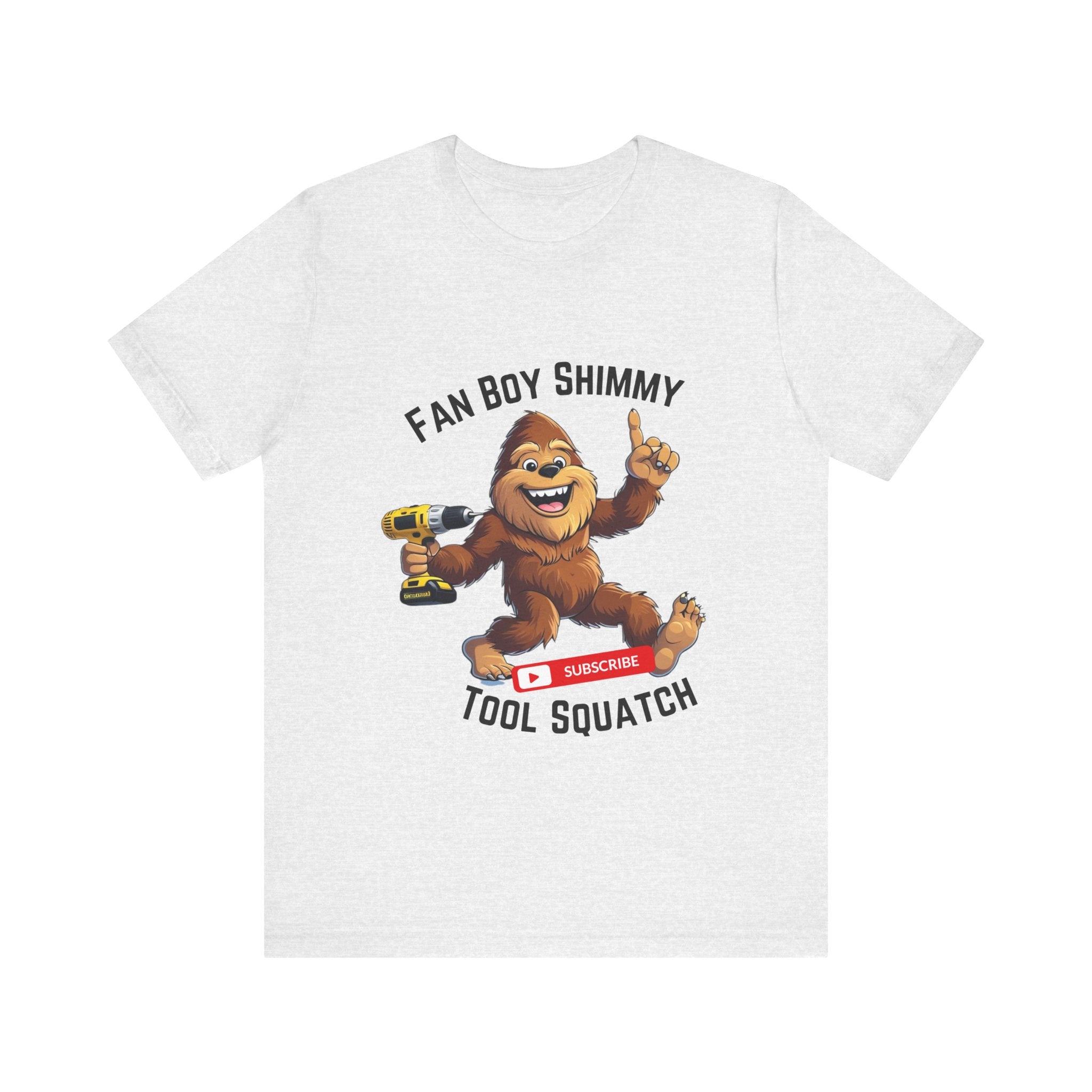 Fanboy Shimmy Tools Tee, Tool Squatch, Fun Graphic T-Shirt for DIY Lovers, Unisex Jersey Short Sleeve T-Shirt, Gift for Handyman, Celebration of Crafting