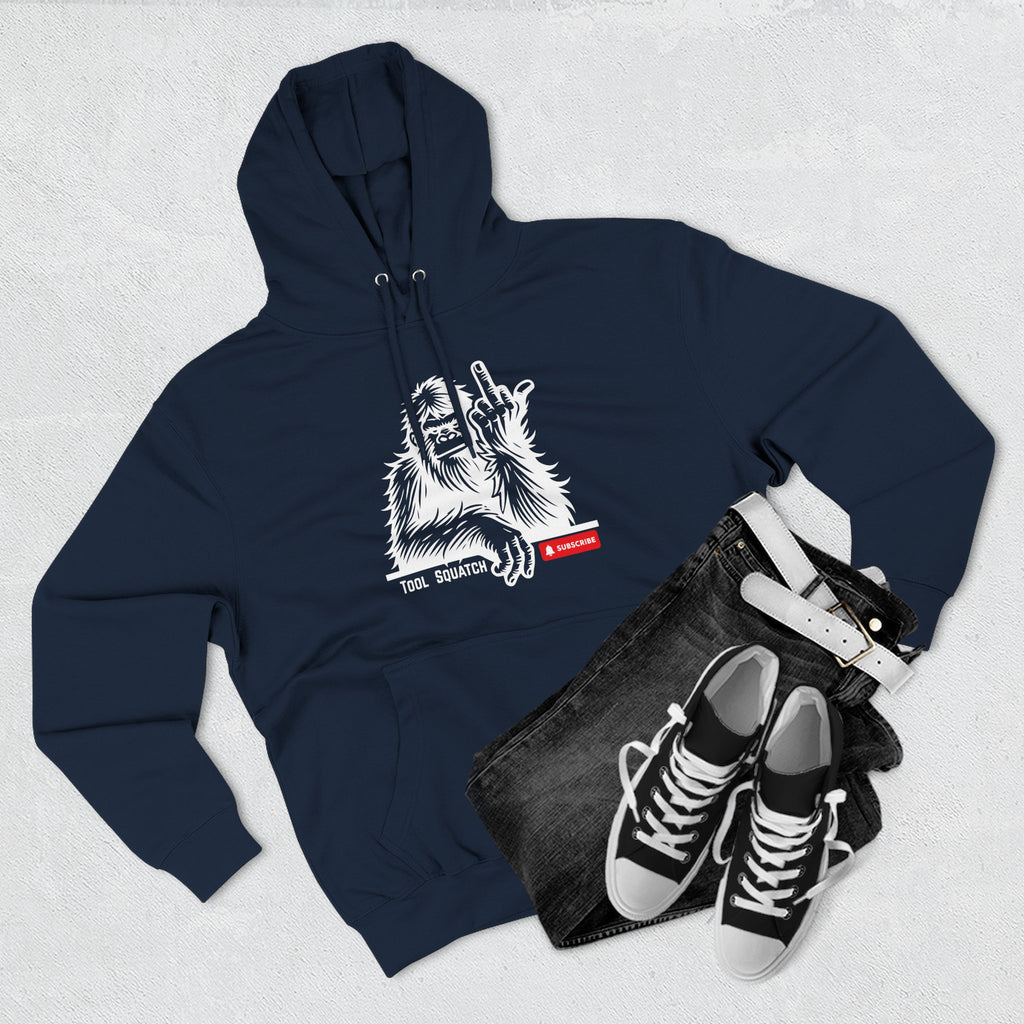 Sasquatch, Tool Squatch, Cozy Three-Panel Fleece Hoodie, Casual Sweatshirt, Unisex Hoodie, Perfect Gift, Warm Layer for All Seasons