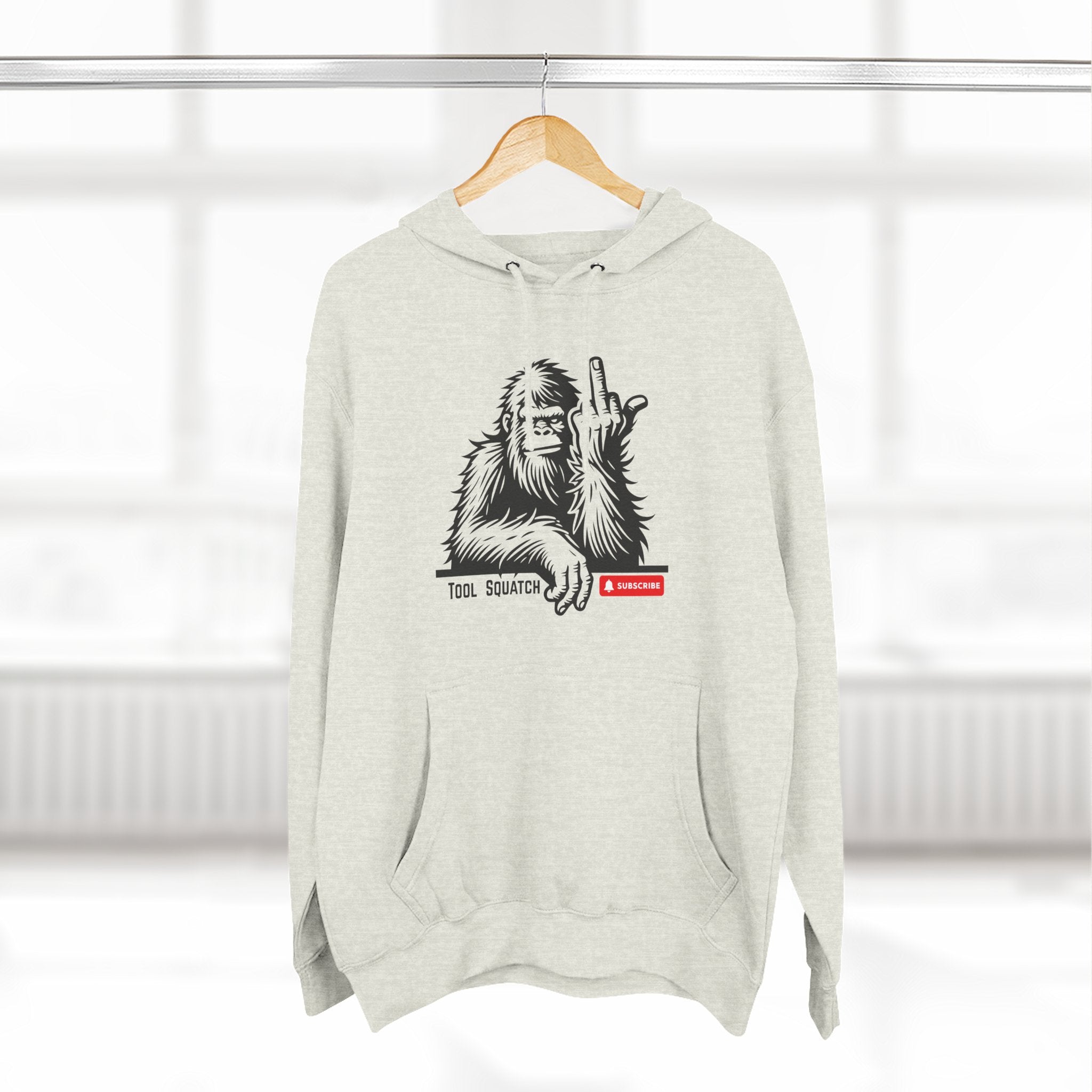 Sasquatch, Tool Squatch, Cozy Three-Panel Fleece Hoodie, Casual Sweatshirt, Unisex Hoodie, Perfect Gift, Warm Layer for All Seasons