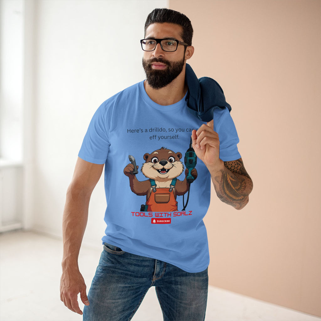 Drilldo, Tools with SoAlz Quirky Humor Shirt, DIY Gift for Handyman, Birthday Apparel, Unique Workwear