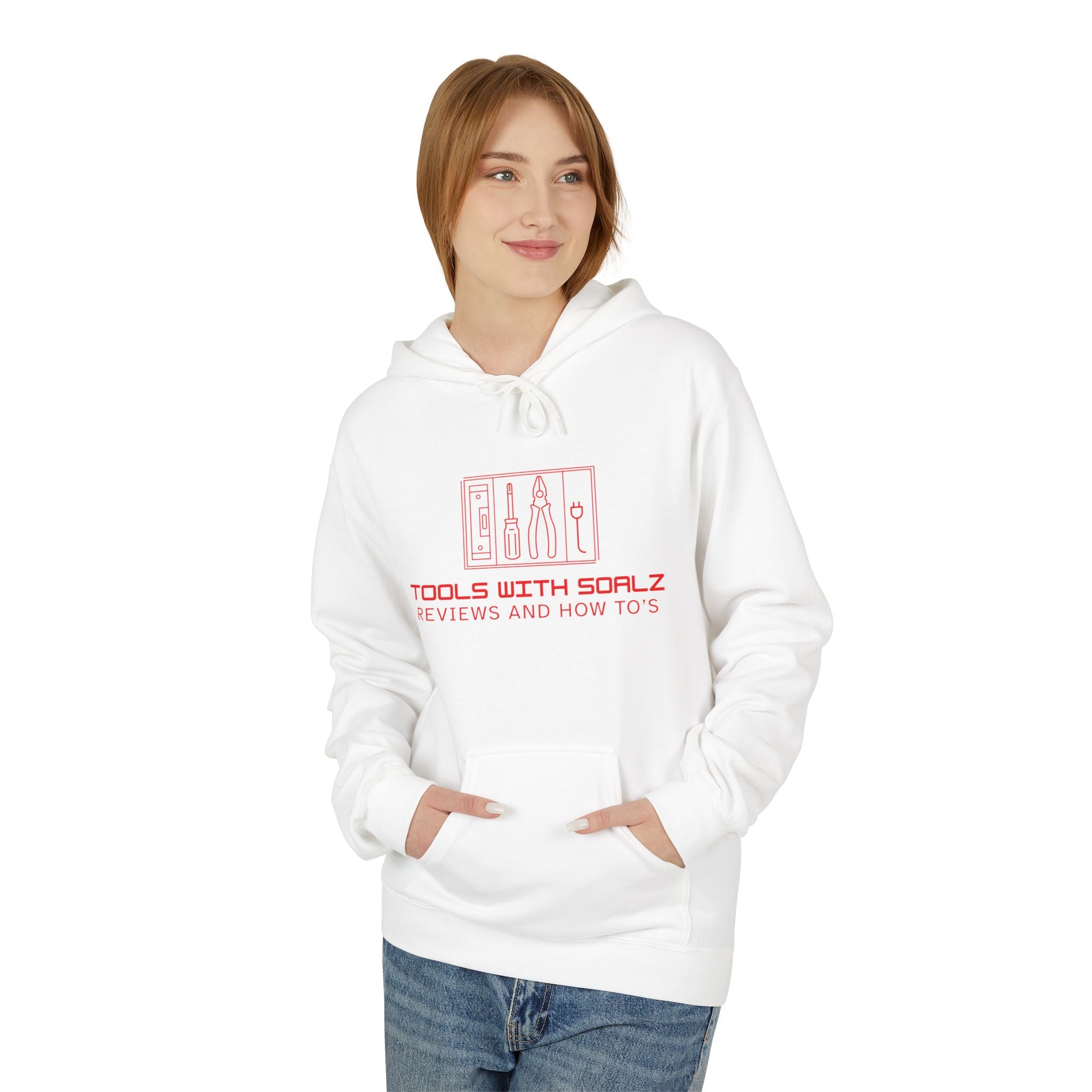 Tools with SOALZ Hoodie | Unisex Fleece Pullover, Cozy Sweatshirt for DIY Lovers, Perfect Gift for Handyman, Crafting or Home Improvement
