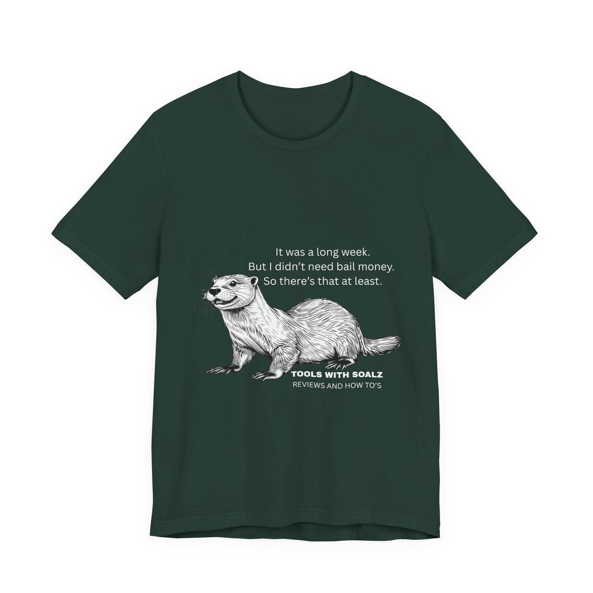 Bail Money Otter, Tools with SoAlz, Graphic Tee, Unisex Short Sleeve T-Shirt, Animal Lover Gift, Wildlife Tee, Nature Enthusiast Apparel