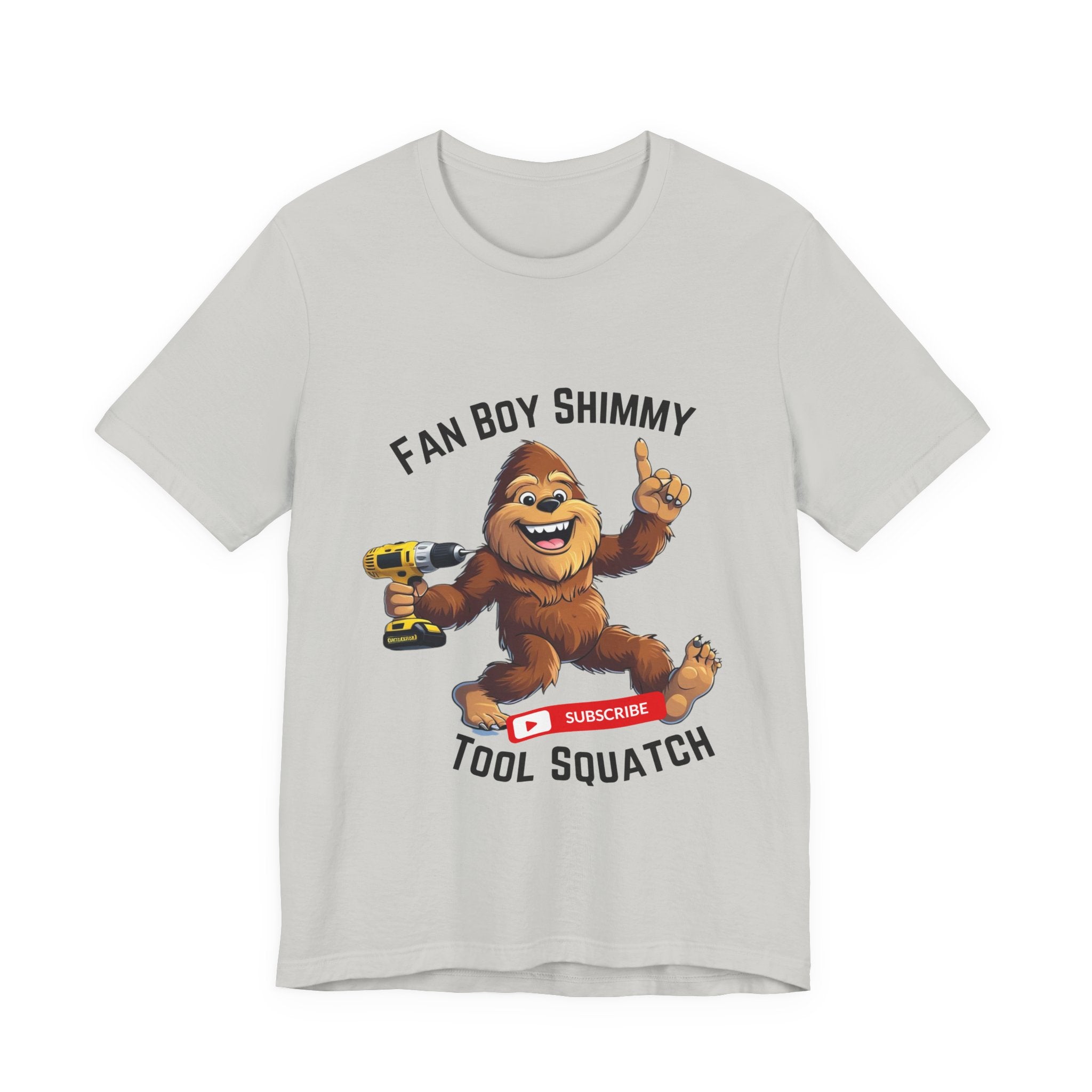Fanboy Shimmy Tools Tee, Tool Squatch, Fun Graphic T-Shirt for DIY Lovers, Unisex Jersey Short Sleeve T-Shirt, Gift for Handyman, Celebration of Crafting