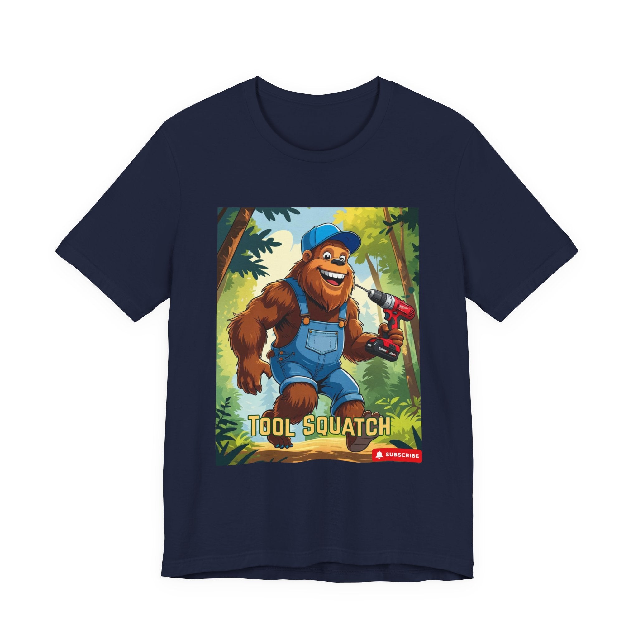 Tool Squatch Graphic Tee, Funny T-Shirt for Nature Lovers, Unisex Short Sleeve, Gift for Dad, Camping Apparel, Outdoor Adventure