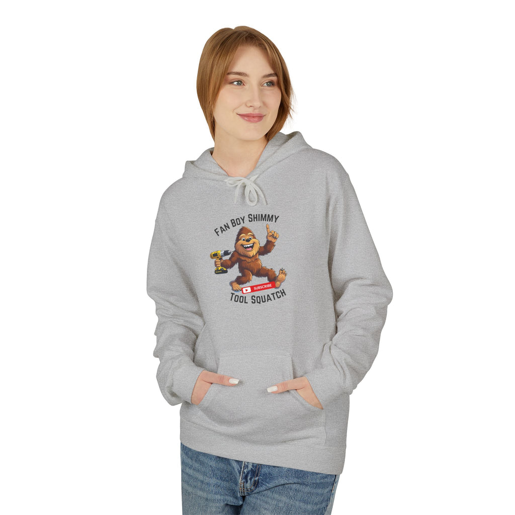 Fanboy Shimmy Fleece Hoodie, Tool Squatch, Perfect for DIY Lovers, Tools, Gifts for Mom, Cozy Hoodie, Funny Sweatshirt, Casual Wear
