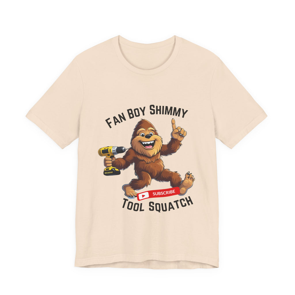 Fanboy Shimmy Tools Tee, Tool Squatch, Fun Graphic T-Shirt for DIY Lovers, Unisex Jersey Short Sleeve T-Shirt, Gift for Handyman, Celebration of Crafting